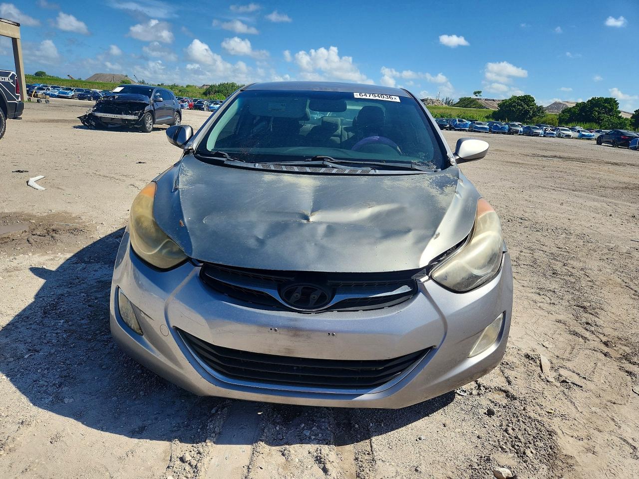 2012 Hyundai Elantra Gls Silver vin: KMHDH4AE4CU386586