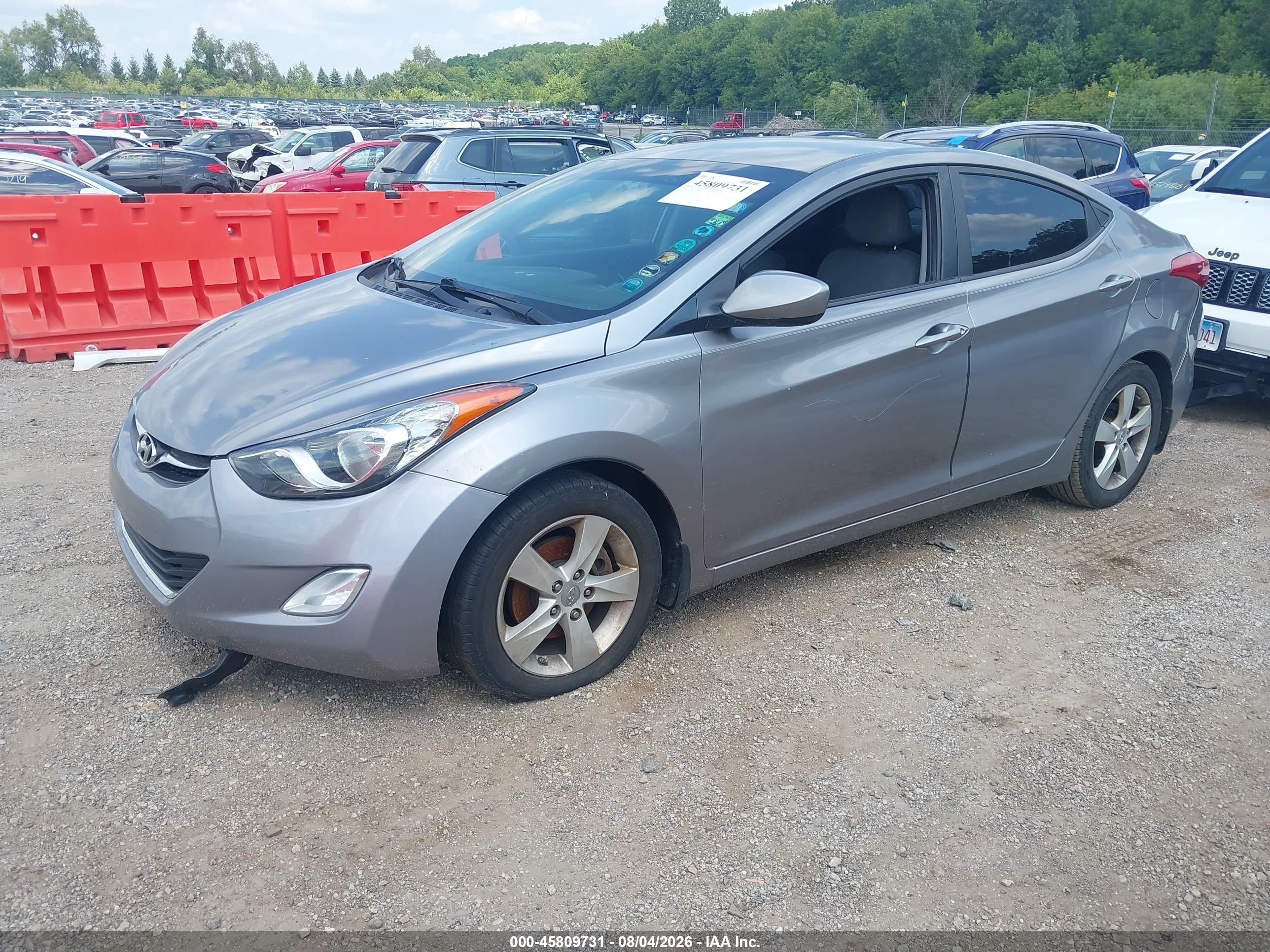 2012 Hyundai Elantra Gls (ulsan Plant) Gray vin: KMHDH4AE4CU420087