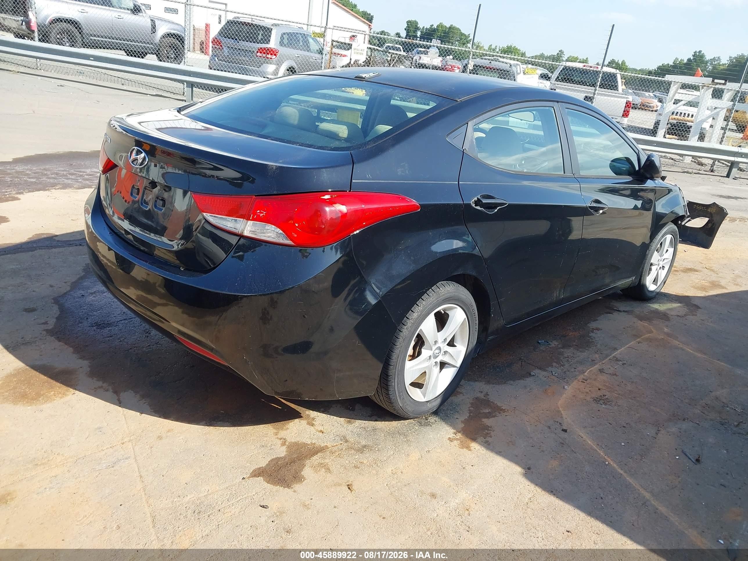 2012 Hyundai Elantra Gls (ulsan Plant) Черный vin: KMHDH4AE4CU432059
