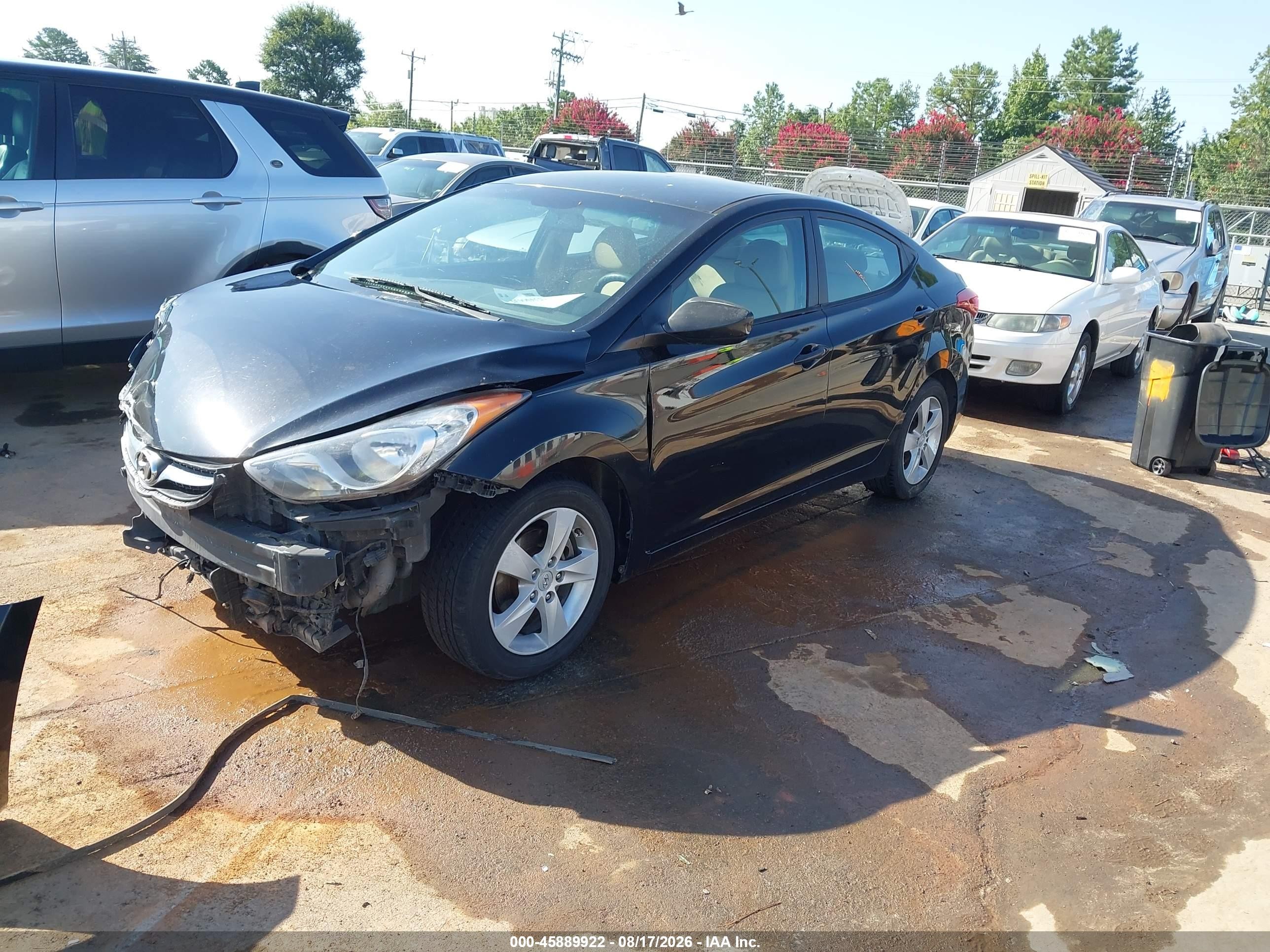 2012 Hyundai Elantra Gls (ulsan Plant) Черный vin: KMHDH4AE4CU432059