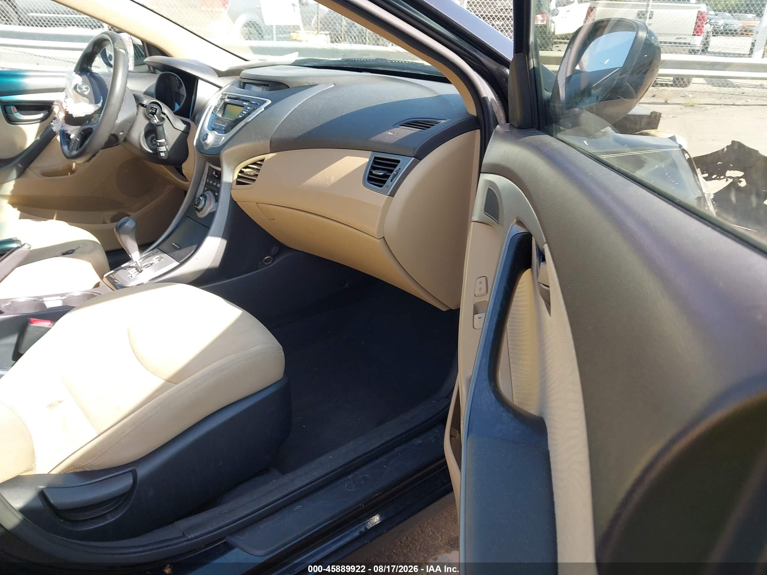 2012 Hyundai Elantra Gls (ulsan Plant) Черный vin: KMHDH4AE4CU432059
