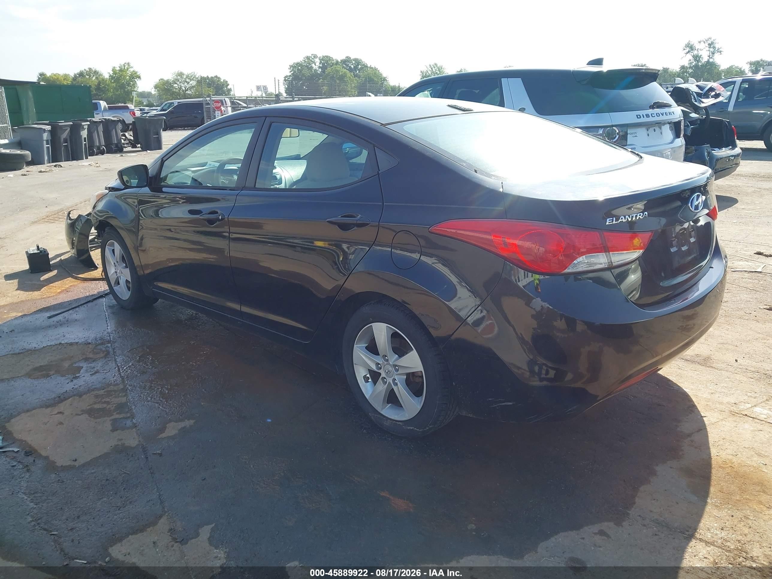 2012 Hyundai Elantra Gls (ulsan Plant) Черный vin: KMHDH4AE4CU432059