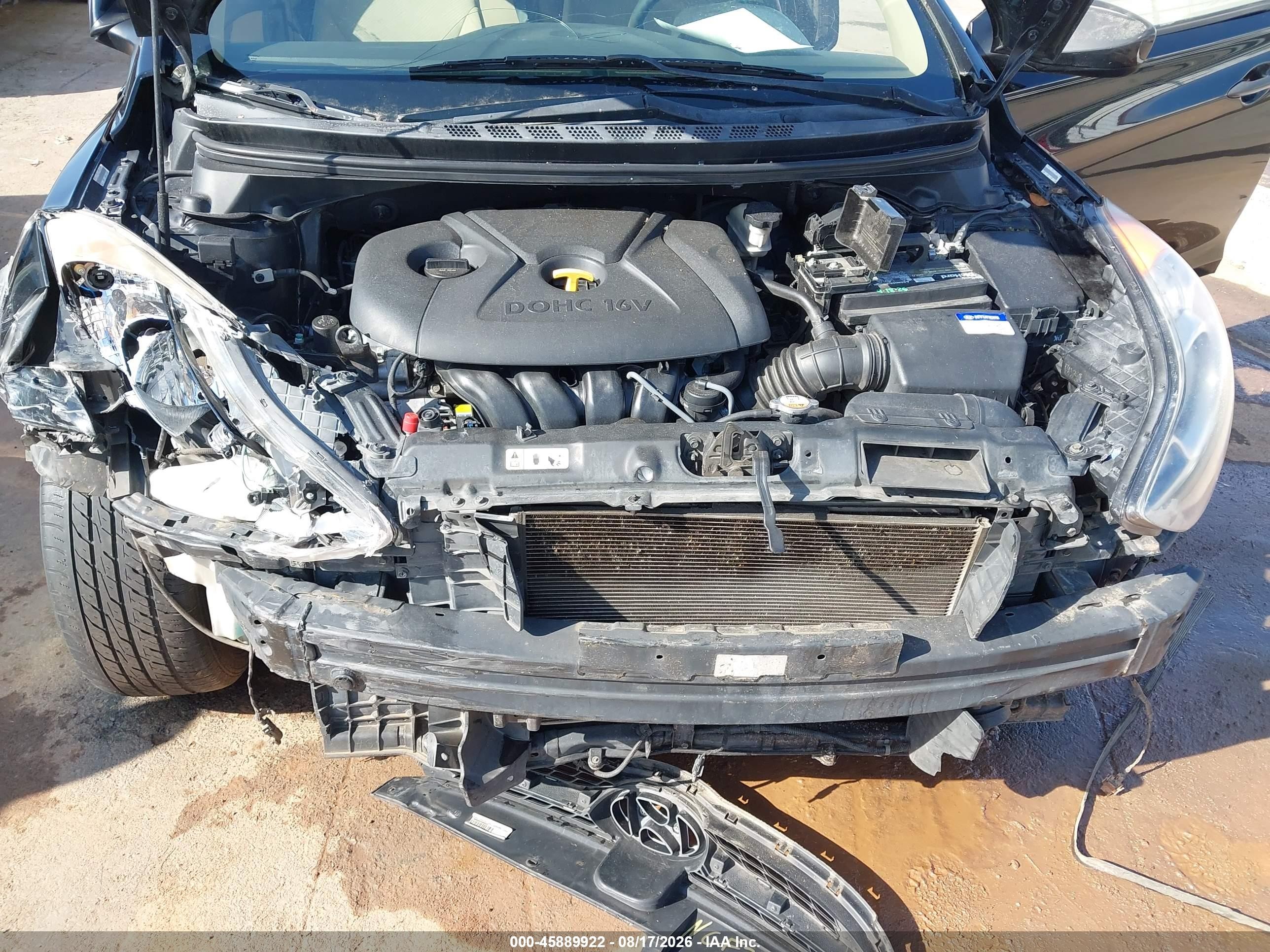 2012 Hyundai Elantra Gls (ulsan Plant) Черный vin: KMHDH4AE4CU432059