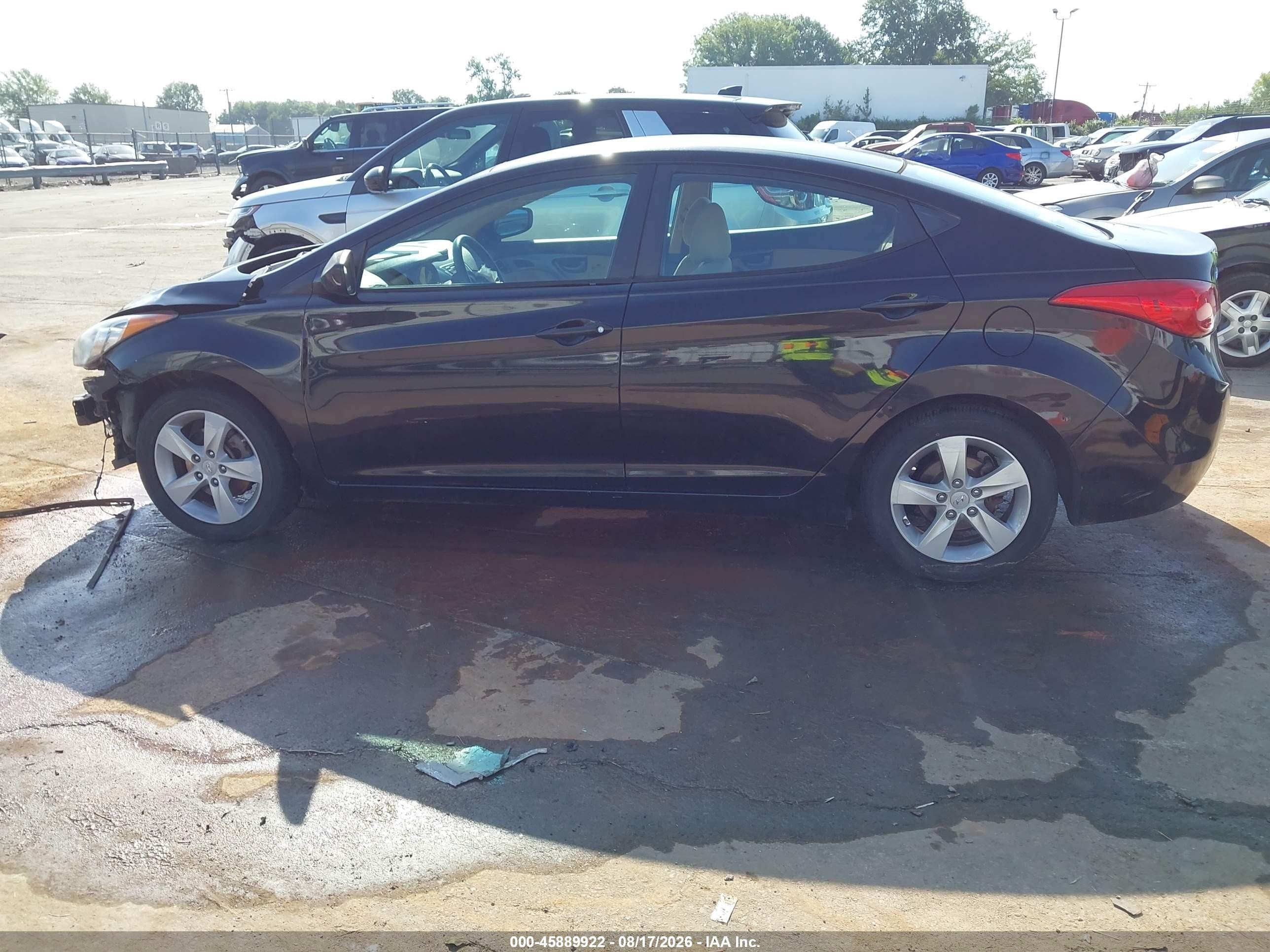 2012 Hyundai Elantra Gls (ulsan Plant) Черный vin: KMHDH4AE4CU432059