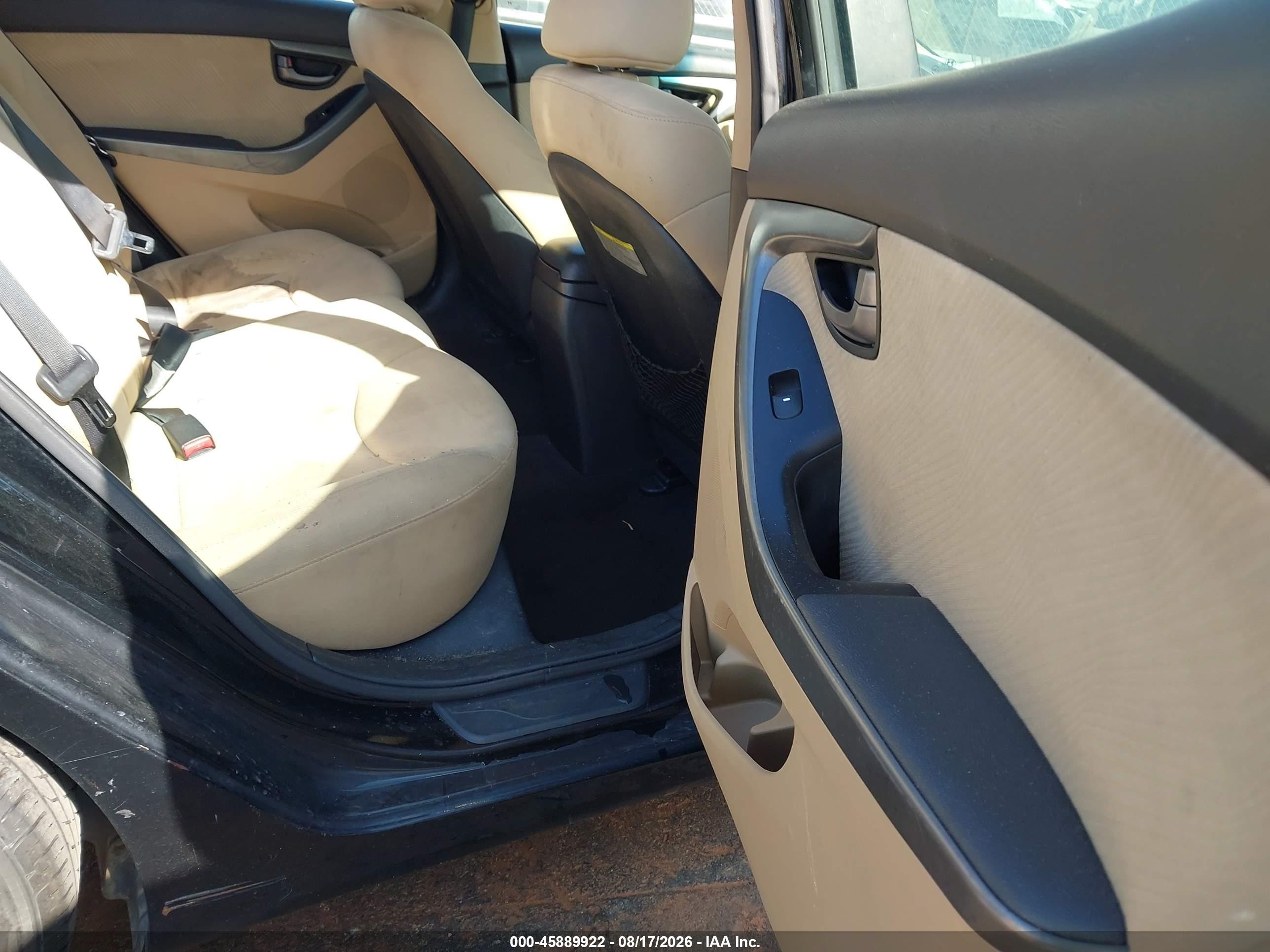 2012 Hyundai Elantra Gls (ulsan Plant) Черный vin: KMHDH4AE4CU432059