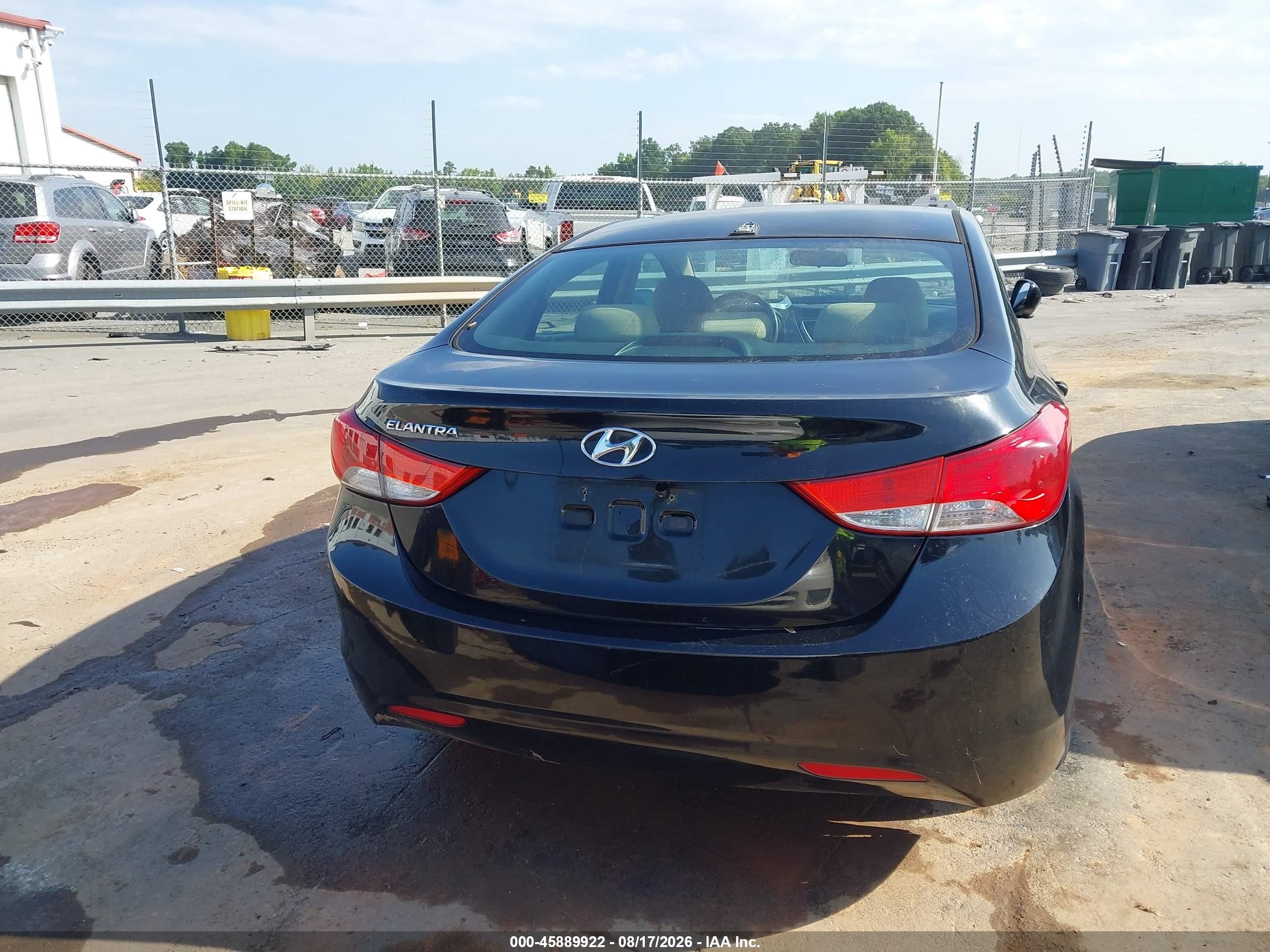 2012 Hyundai Elantra Gls (ulsan Plant) Черный vin: KMHDH4AE4CU432059