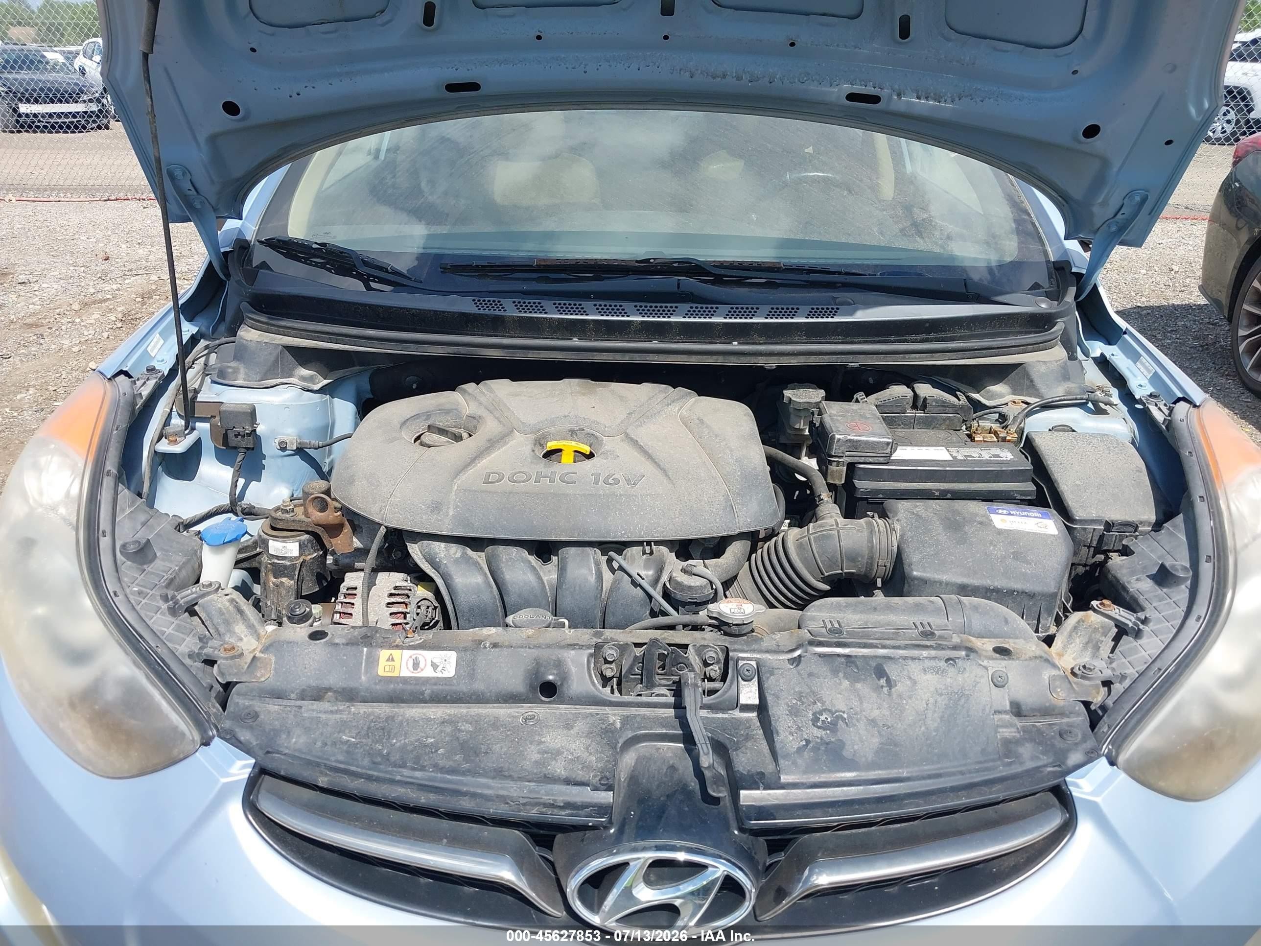 2012 Hyundai Elantra Limited (ulsan Plant) Синий vin: KMHDH4AE4CU445605