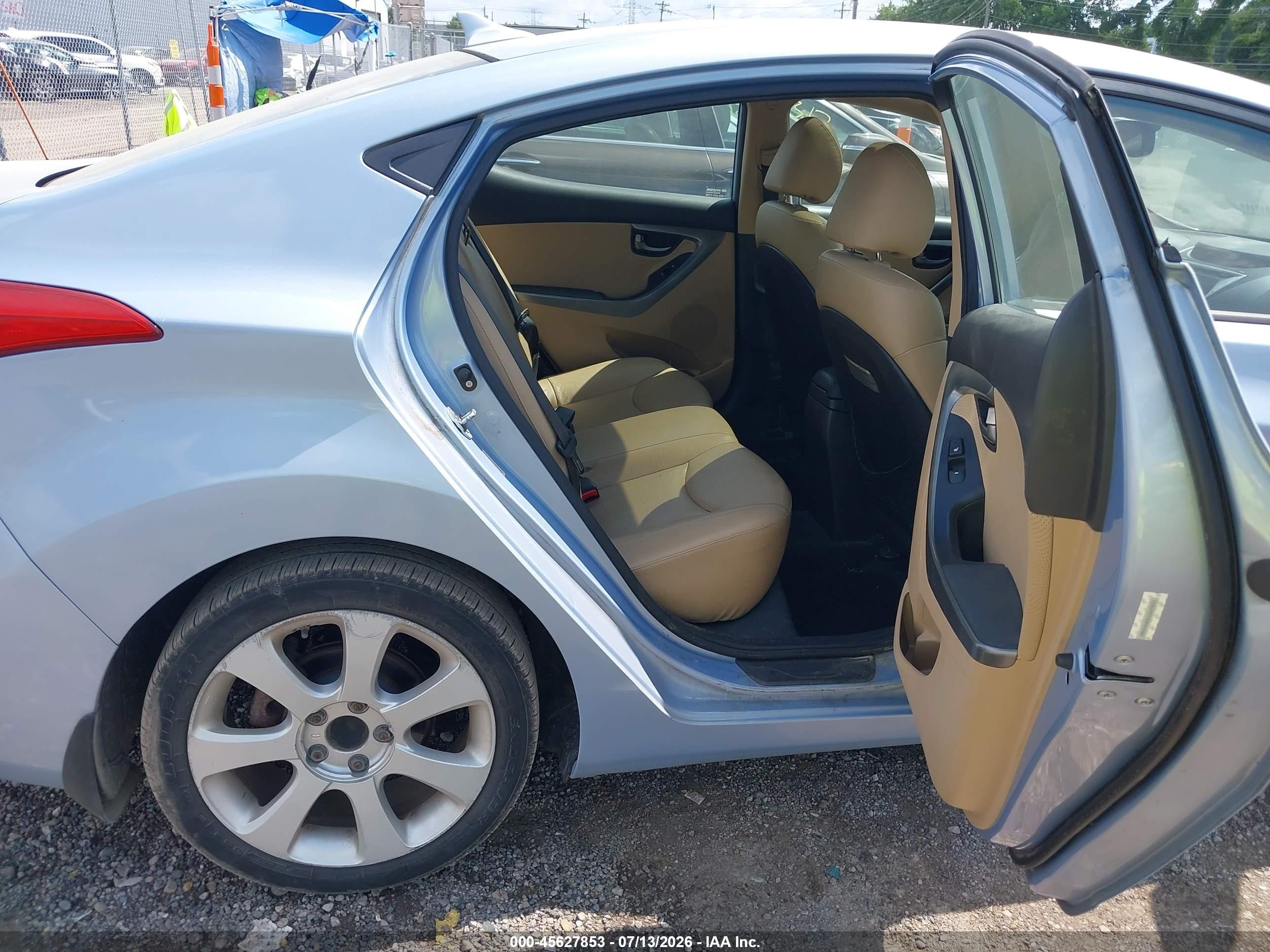 2012 Hyundai Elantra Limited (ulsan Plant) Синий vin: KMHDH4AE4CU445605