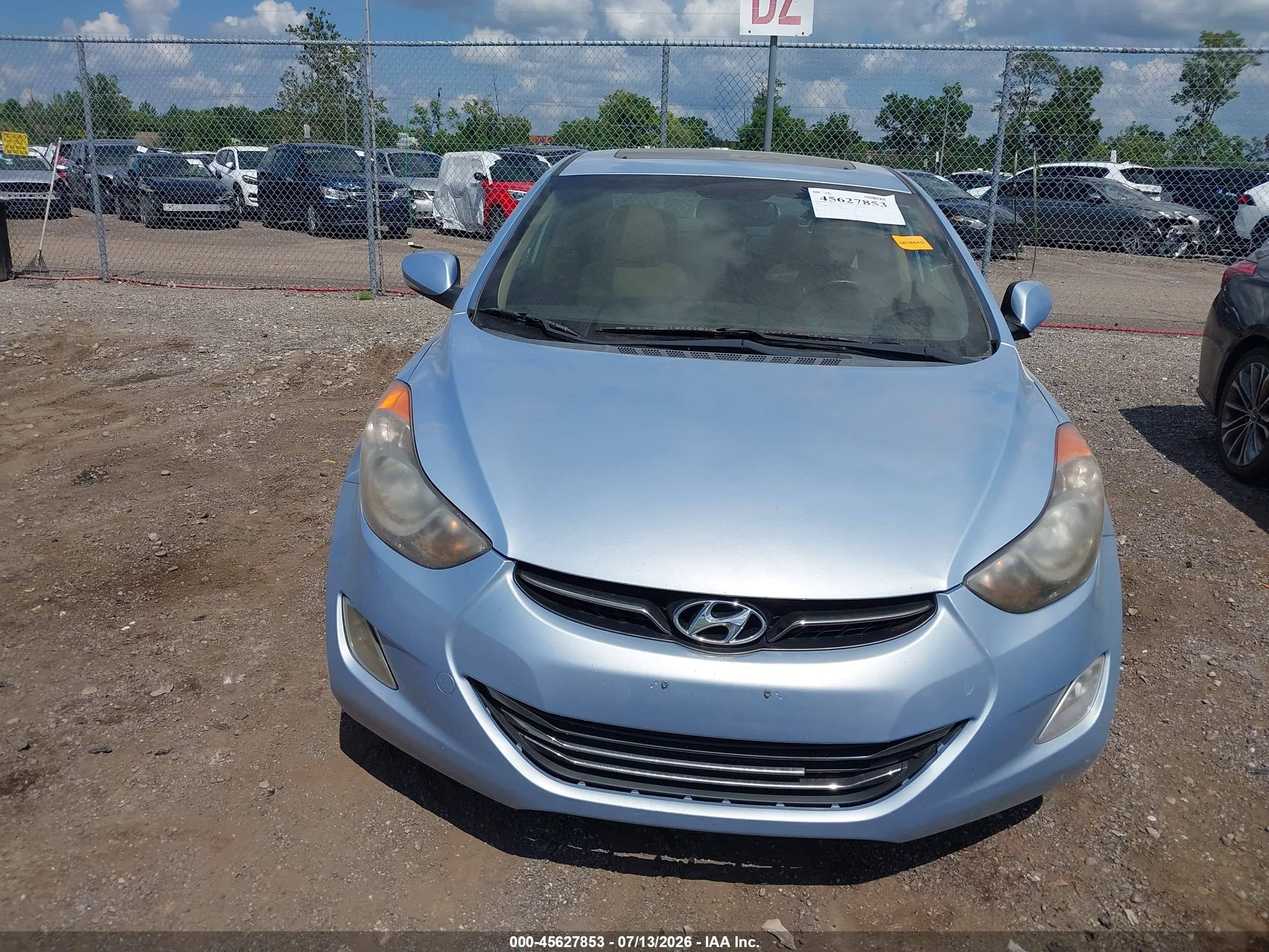 2012 Hyundai Elantra Limited (ulsan Plant) Синий vin: KMHDH4AE4CU445605