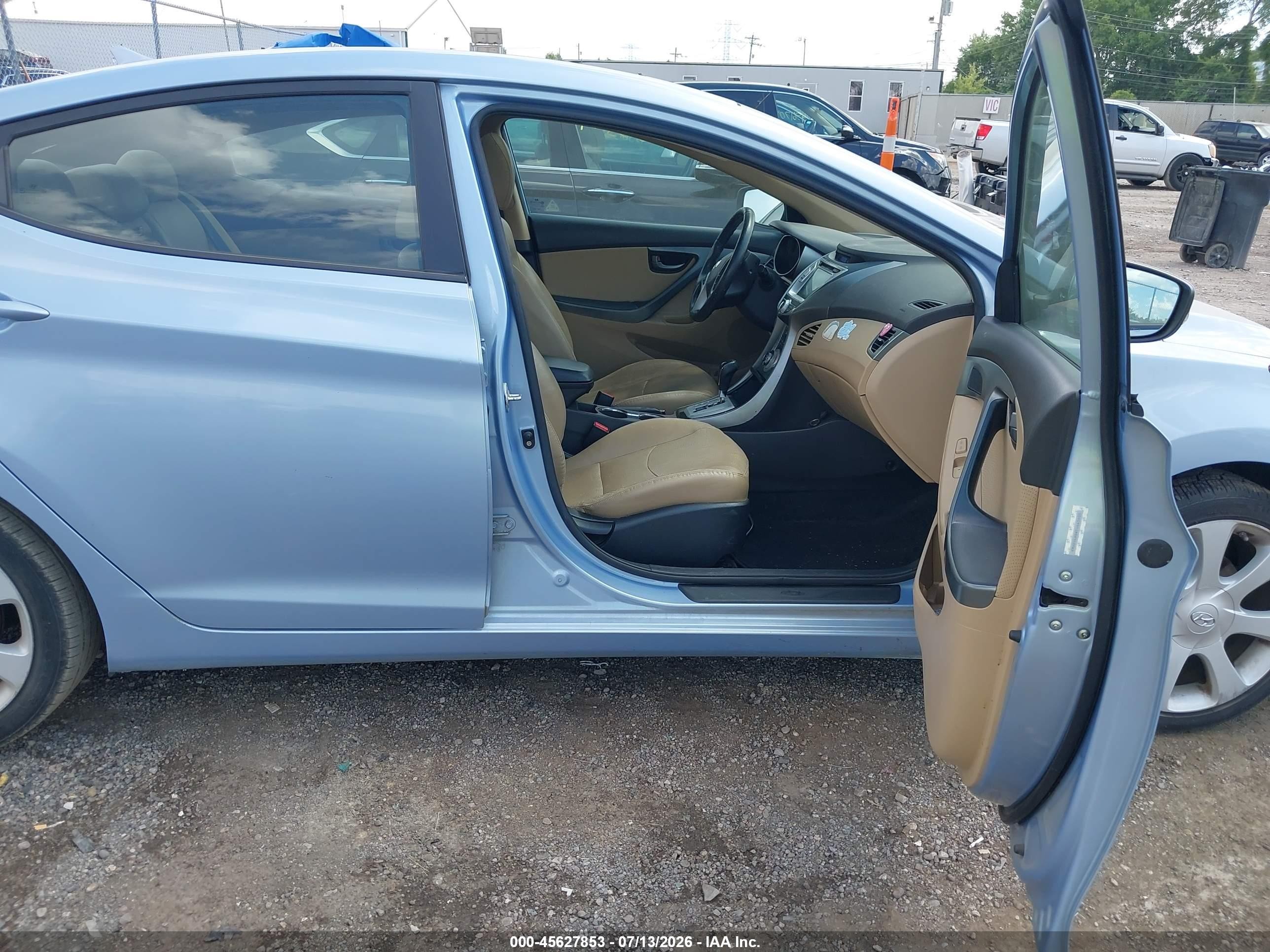 2012 Hyundai Elantra Limited (ulsan Plant) Синий vin: KMHDH4AE4CU445605