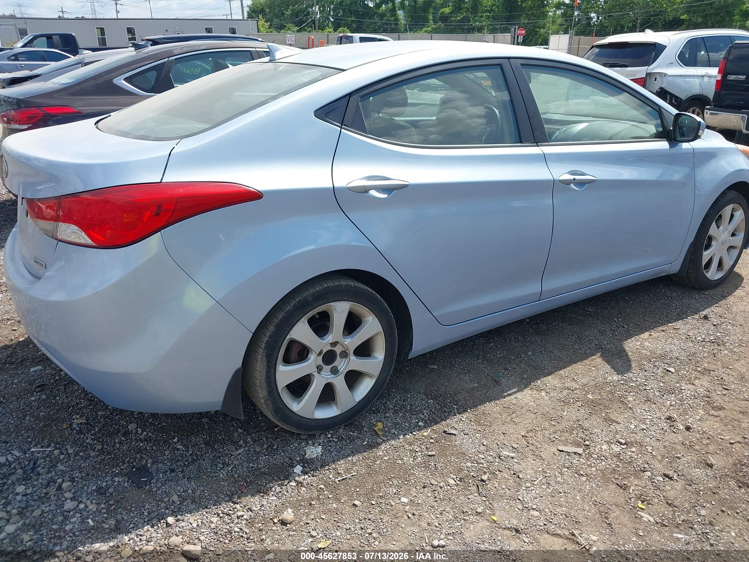 2012 Hyundai Elantra Limited (ulsan Plant) Синий vin: KMHDH4AE4CU445605