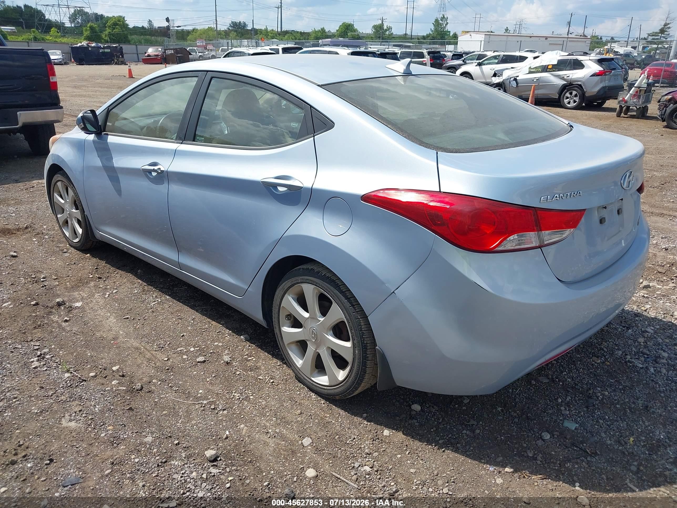 2012 Hyundai Elantra Limited (ulsan Plant) Синий vin: KMHDH4AE4CU445605