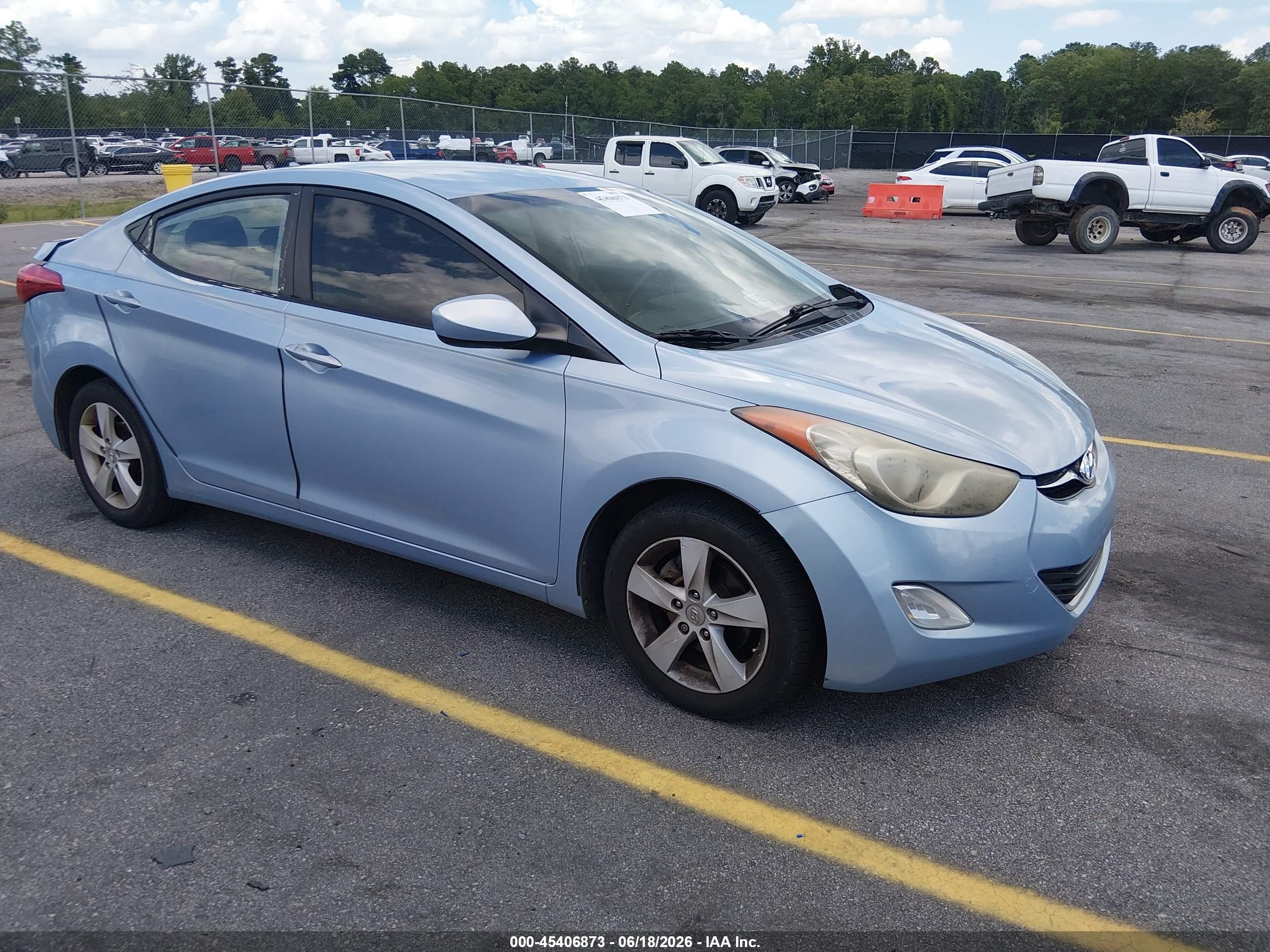 2012 Hyundai Elantra Gls (ulsan Plant) Light Blue vin: KMHDH4AE4CU447693