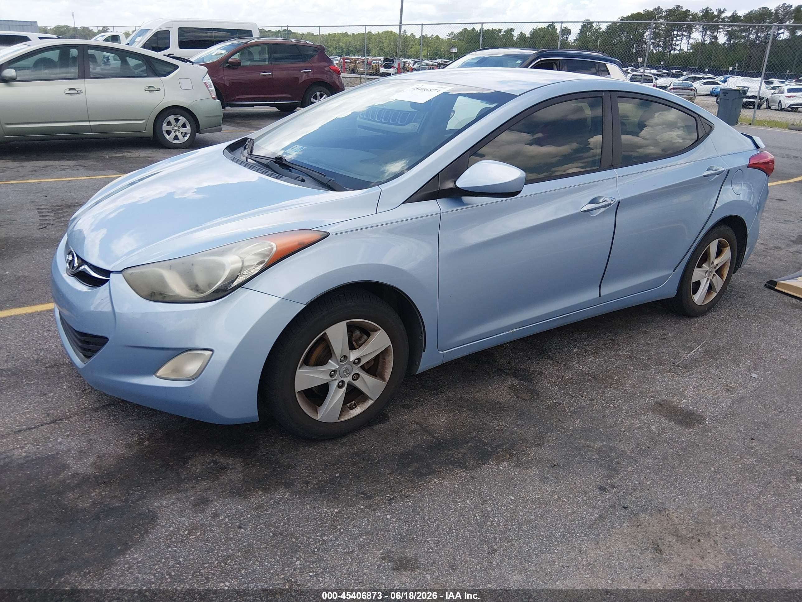 2012 Hyundai Elantra Gls (ulsan Plant) Light Blue vin: KMHDH4AE4CU447693