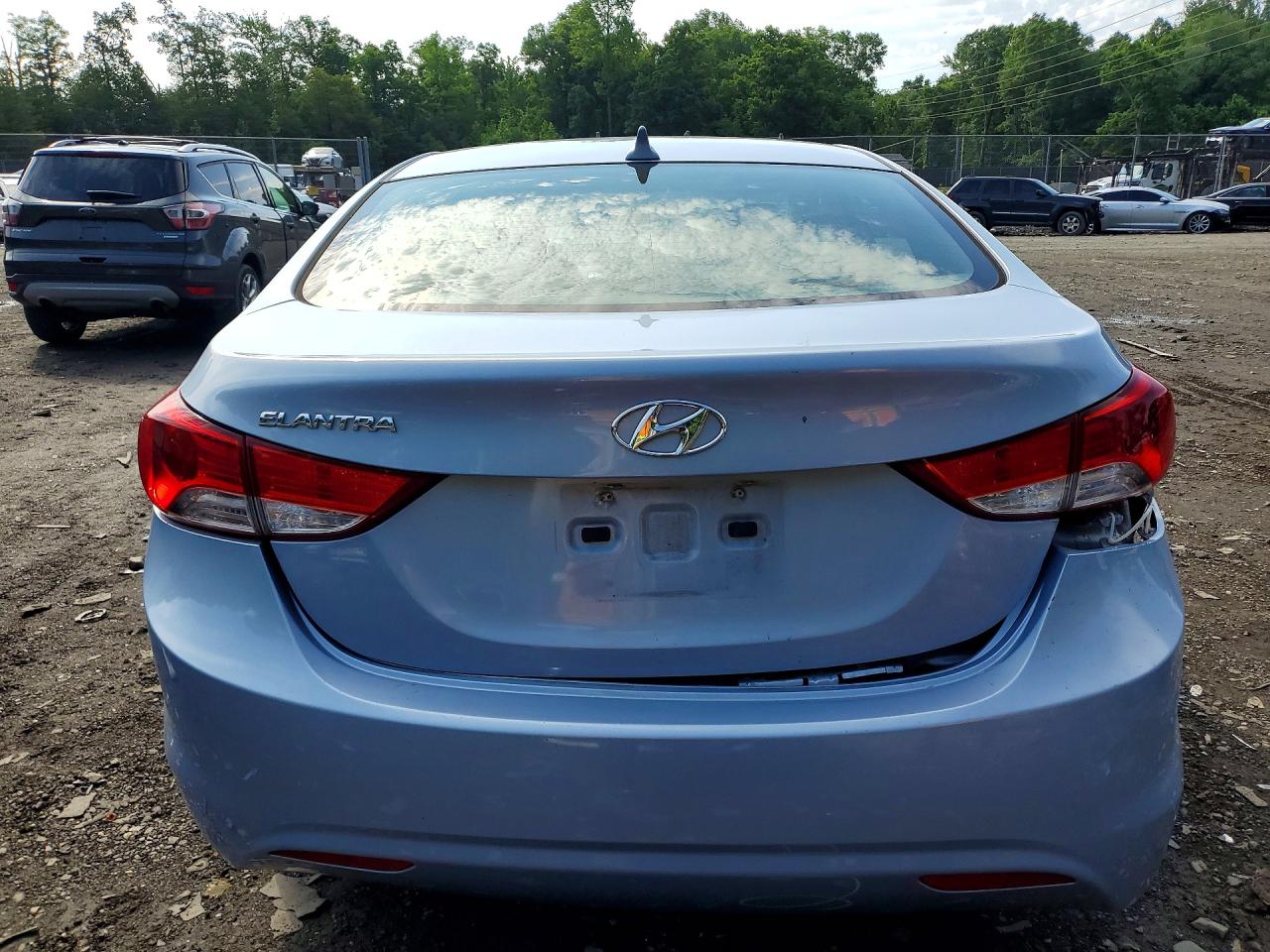 2012 Hyundai Elantra Gls Blue vin: KMHDH4AE4CU449413