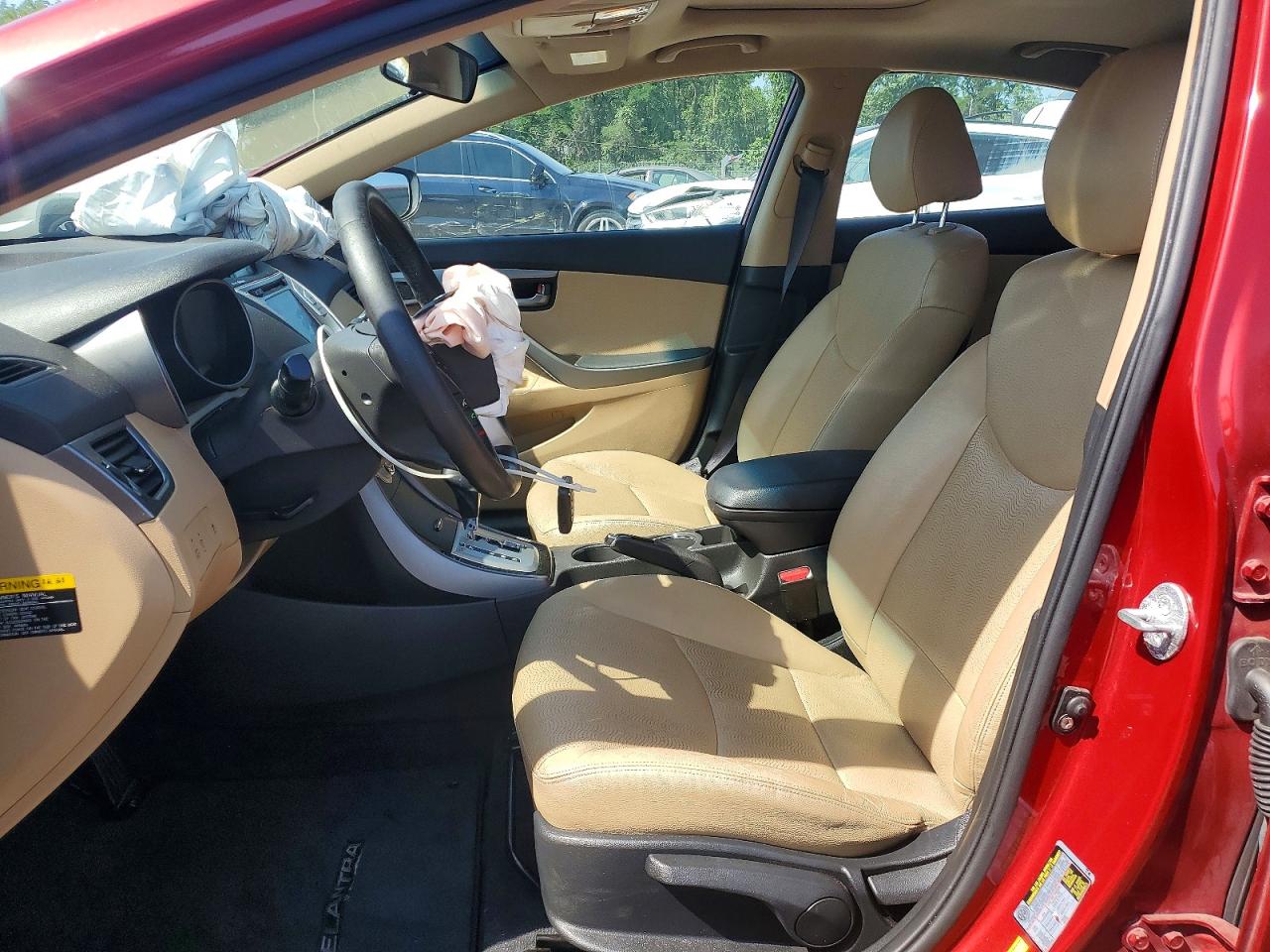 2012 Hyundai Elantra Limited Red vin: KMHDH4AE4CU463862