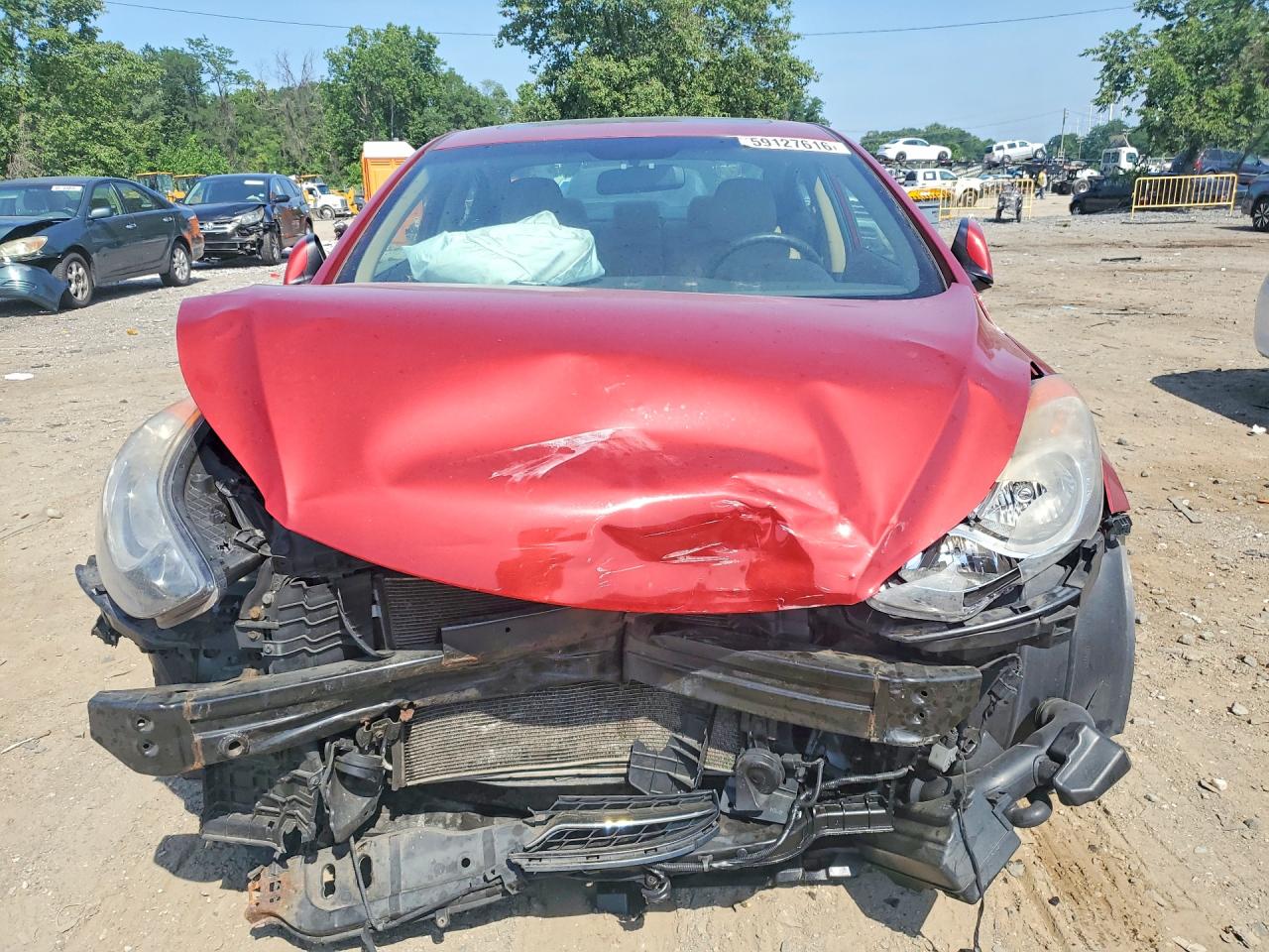 2012 Hyundai Elantra Limited Red vin: KMHDH4AE4CU463862