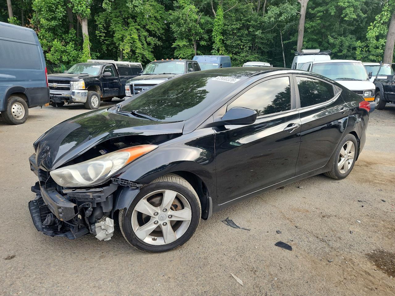 2012 Hyundai Elantra Gls Black vin: KMHDH4AE4CU475798