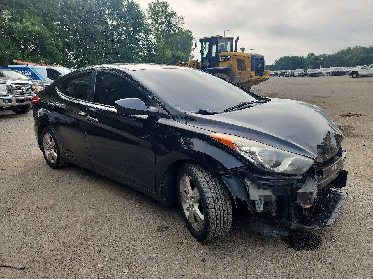 2012 Hyundai Elantra Gls Black vin: KMHDH4AE4CU475798