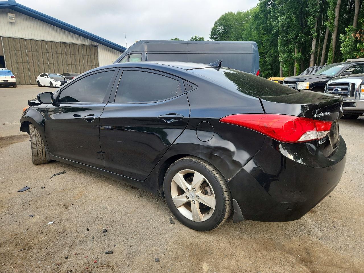 2012 Hyundai Elantra Gls Black vin: KMHDH4AE4CU475798