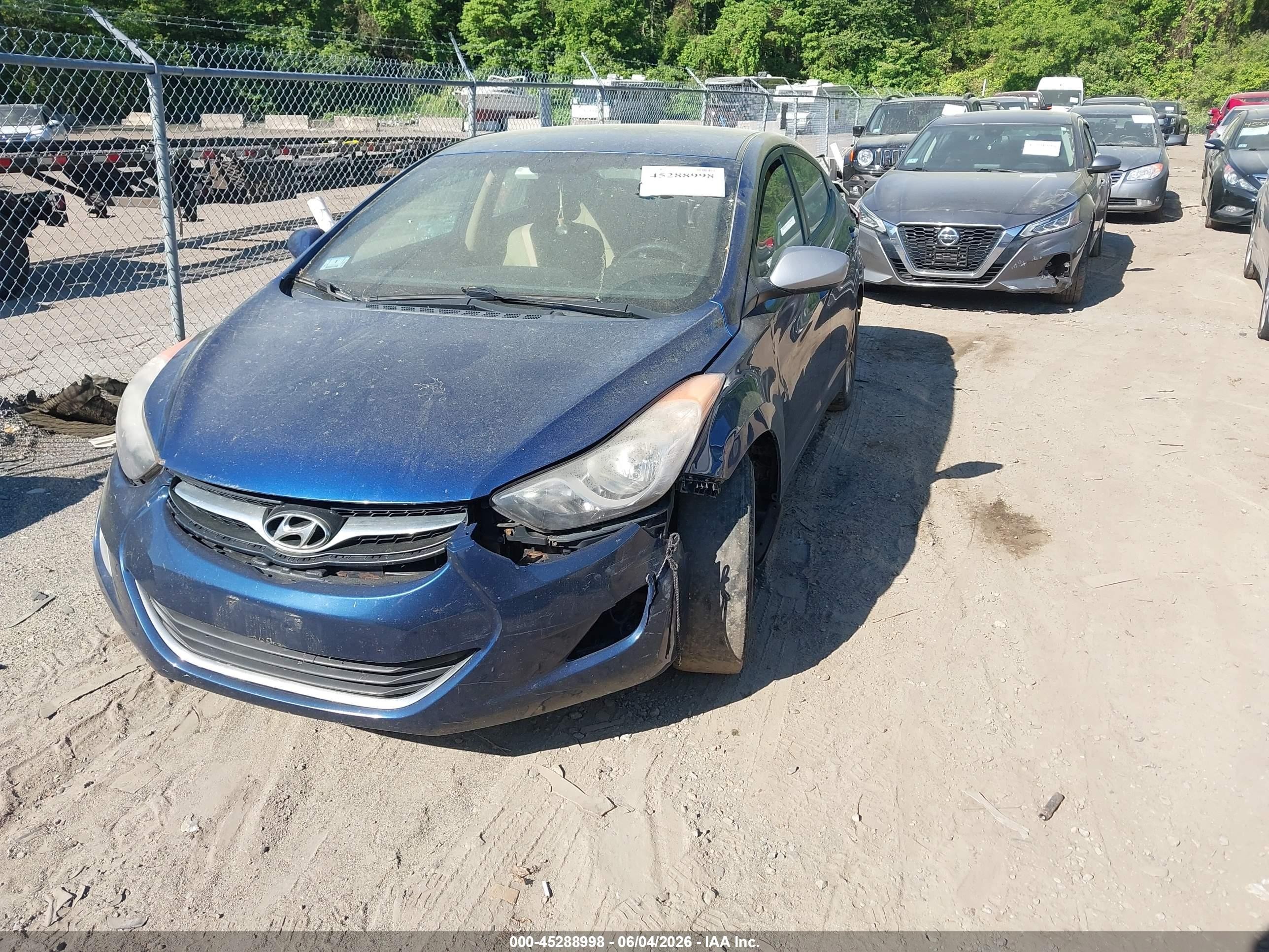 2013 Hyundai Elantra Gls Синий vin: KMHDH4AE4DU491405