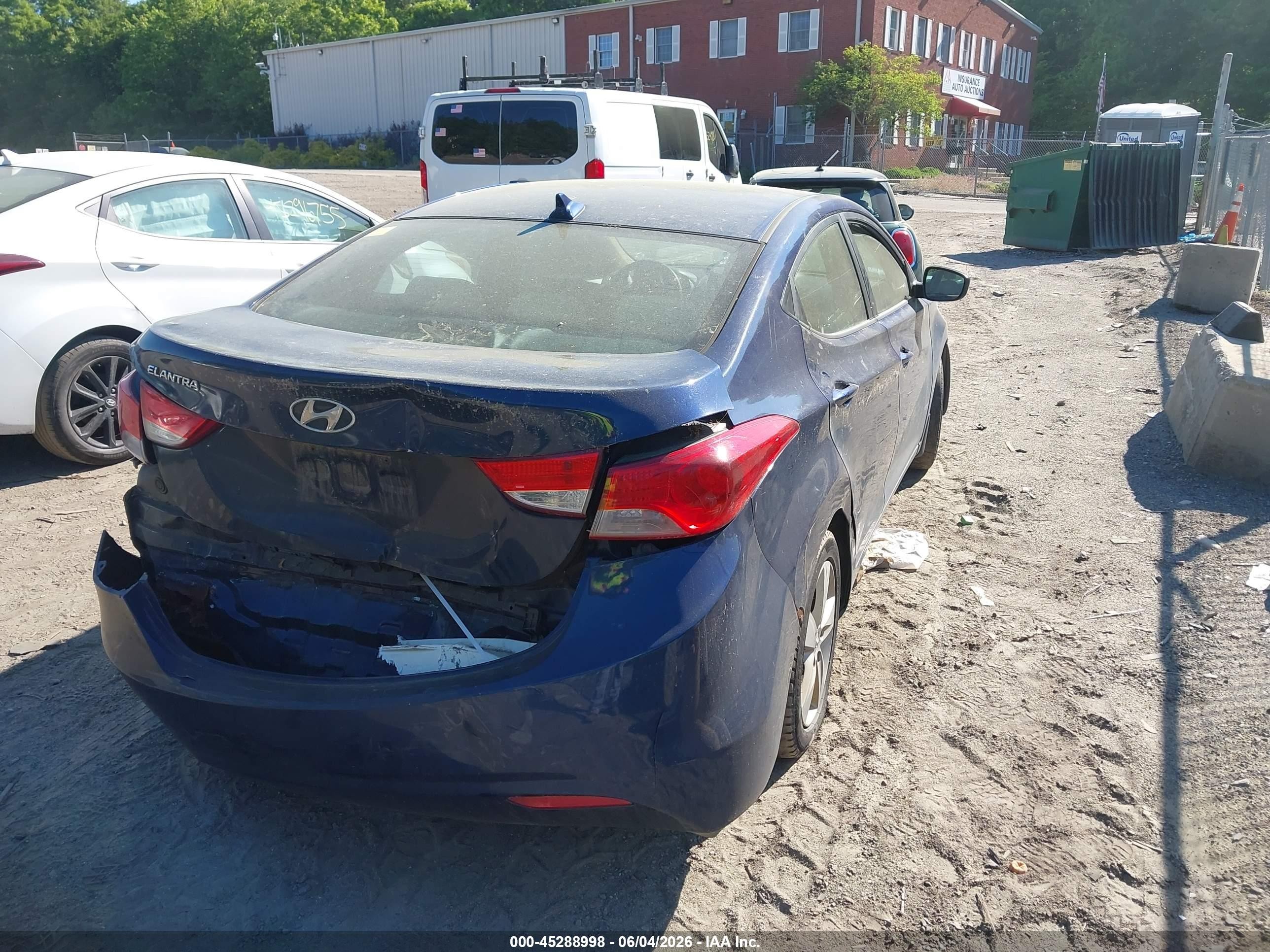 2013 Hyundai Elantra Gls Синий vin: KMHDH4AE4DU491405