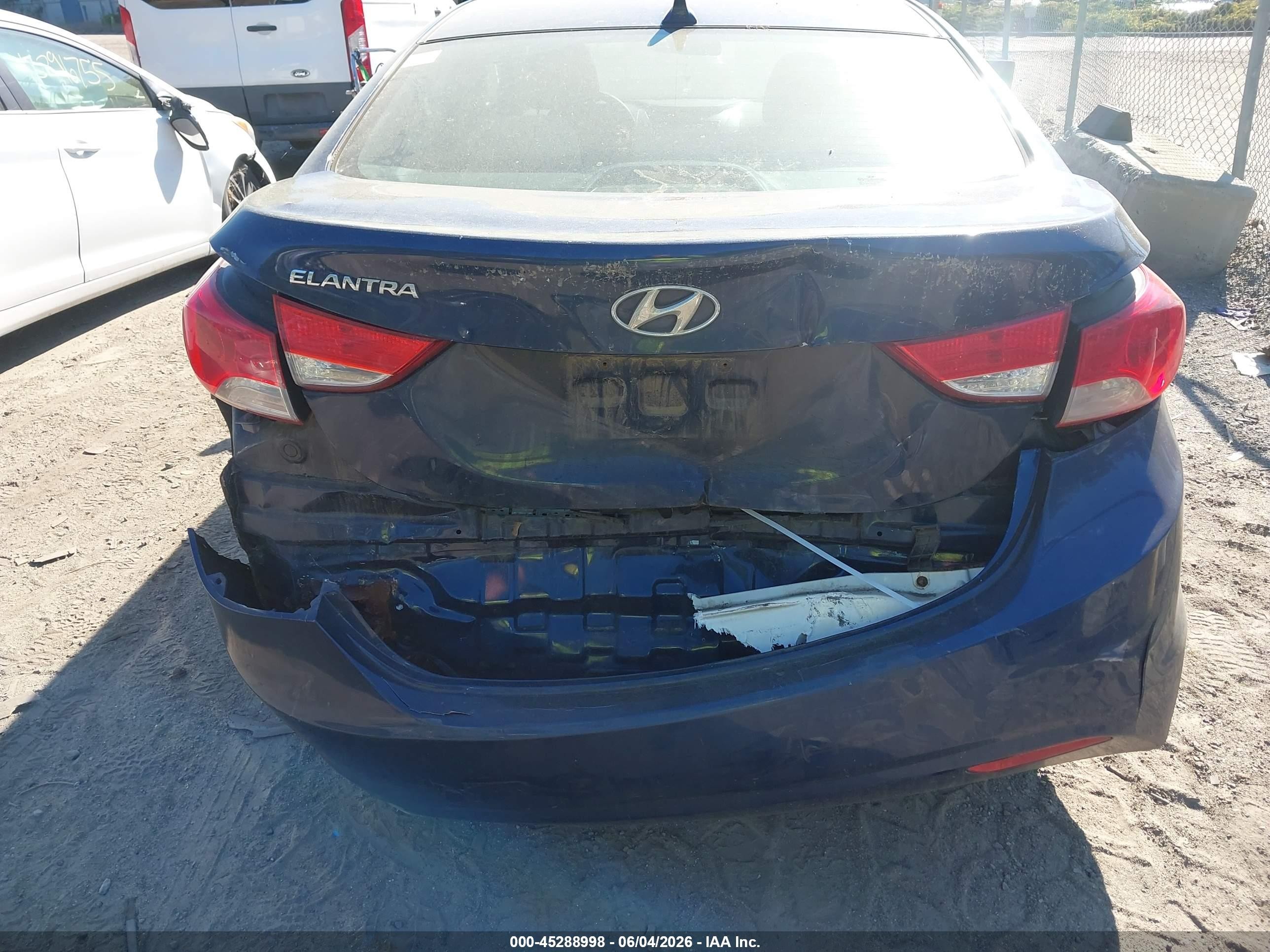 2013 Hyundai Elantra Gls Синий vin: KMHDH4AE4DU491405