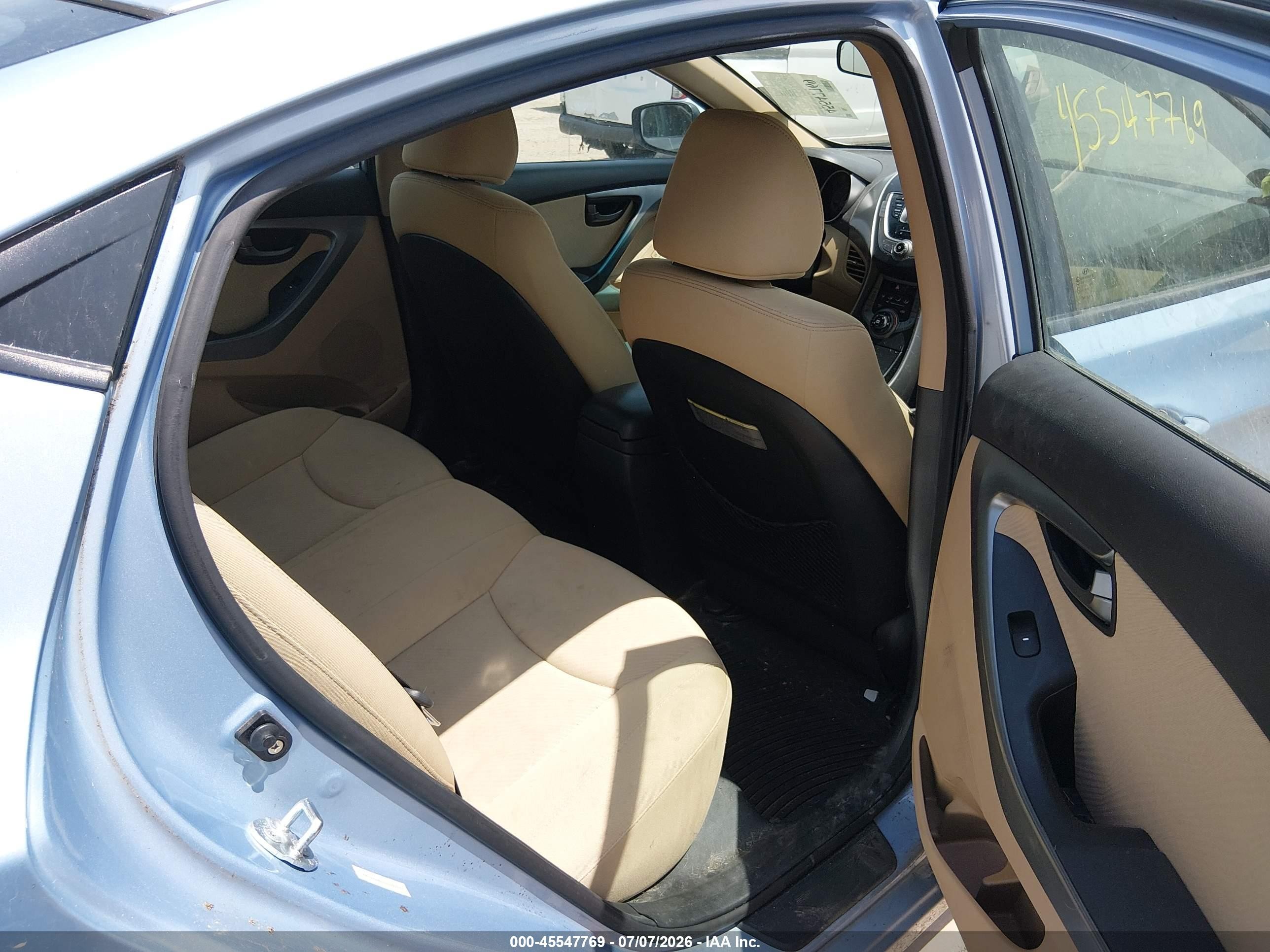2013 Hyundai Elantra Gls Light Blue vin: KMHDH4AE4DU492411
