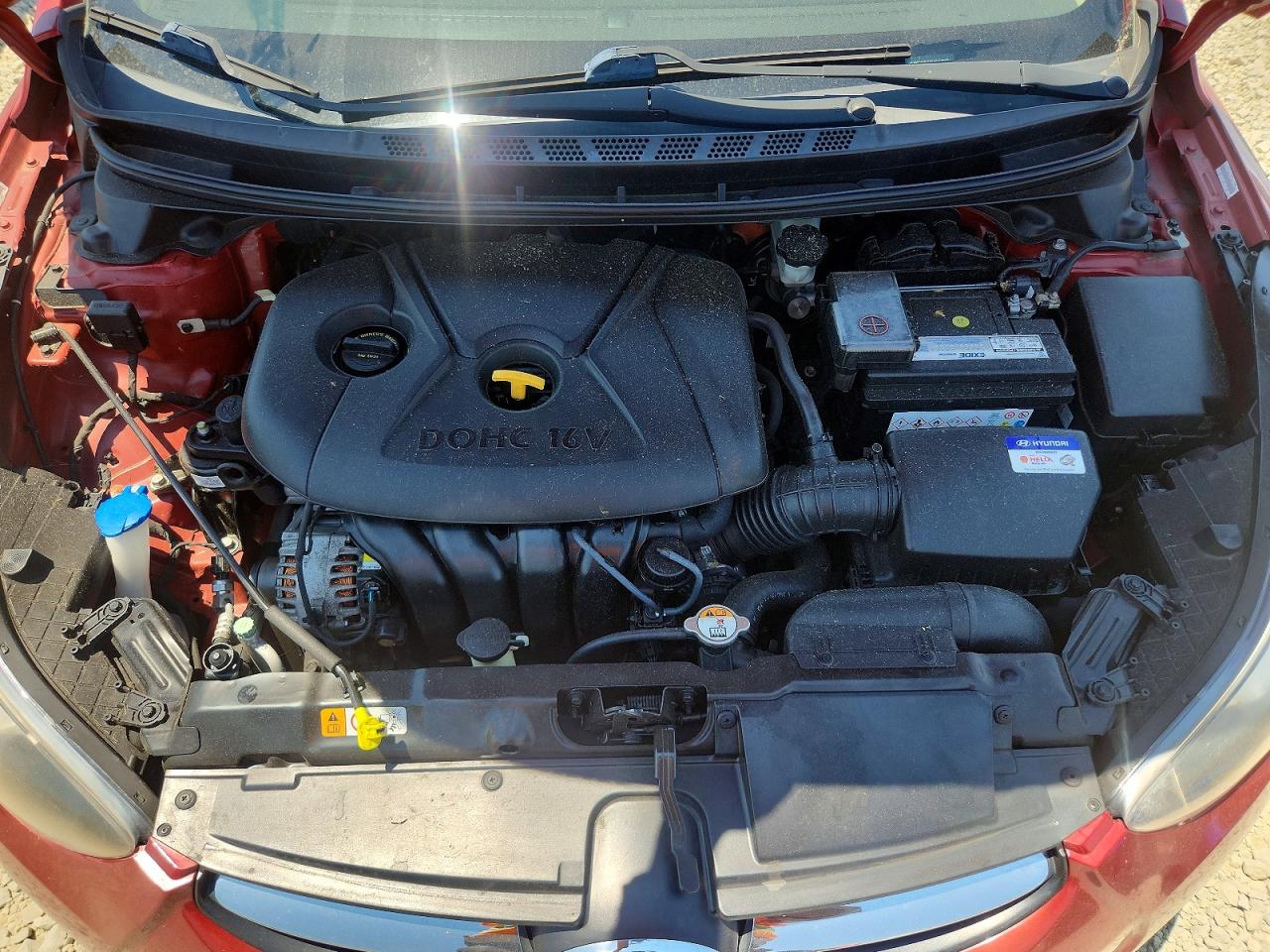 2013 Hyundai Elantra Gls Burgundy vin: KMHDH4AE4DU513628