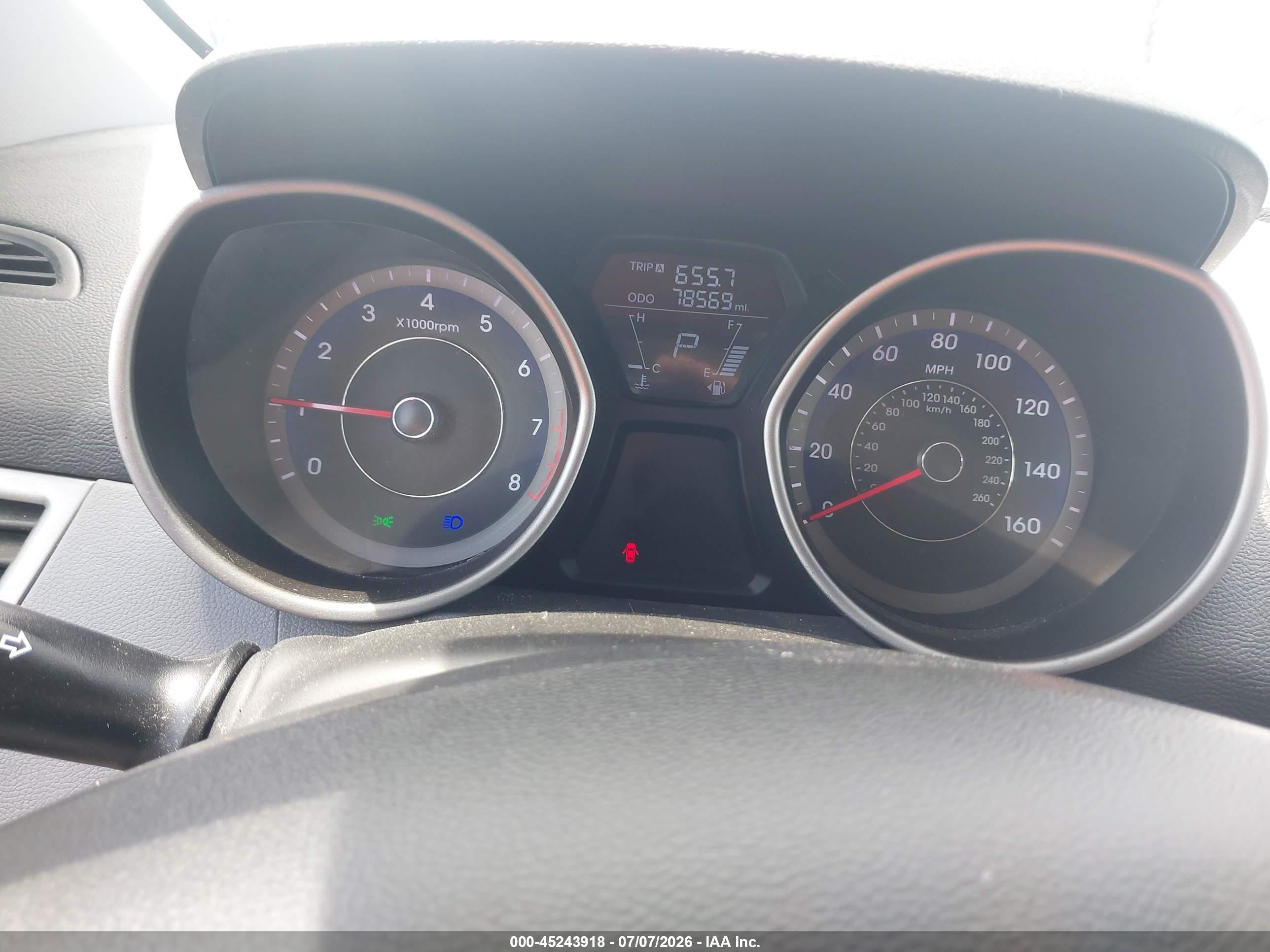 2013 Hyundai Elantra Gls Blue vin: KMHDH4AE4DU557452