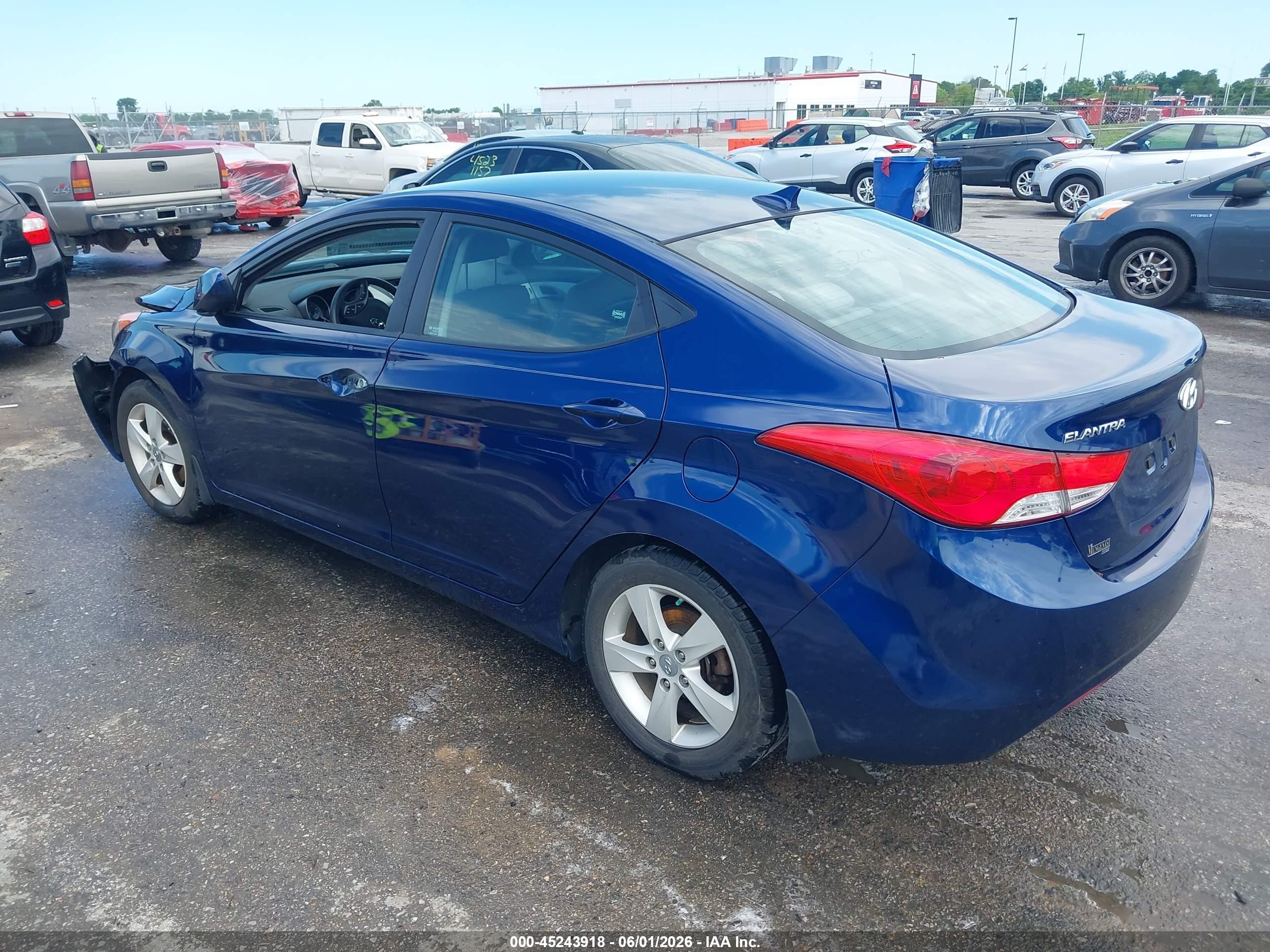 2013 Hyundai Elantra Gls Blue vin: KMHDH4AE4DU557452