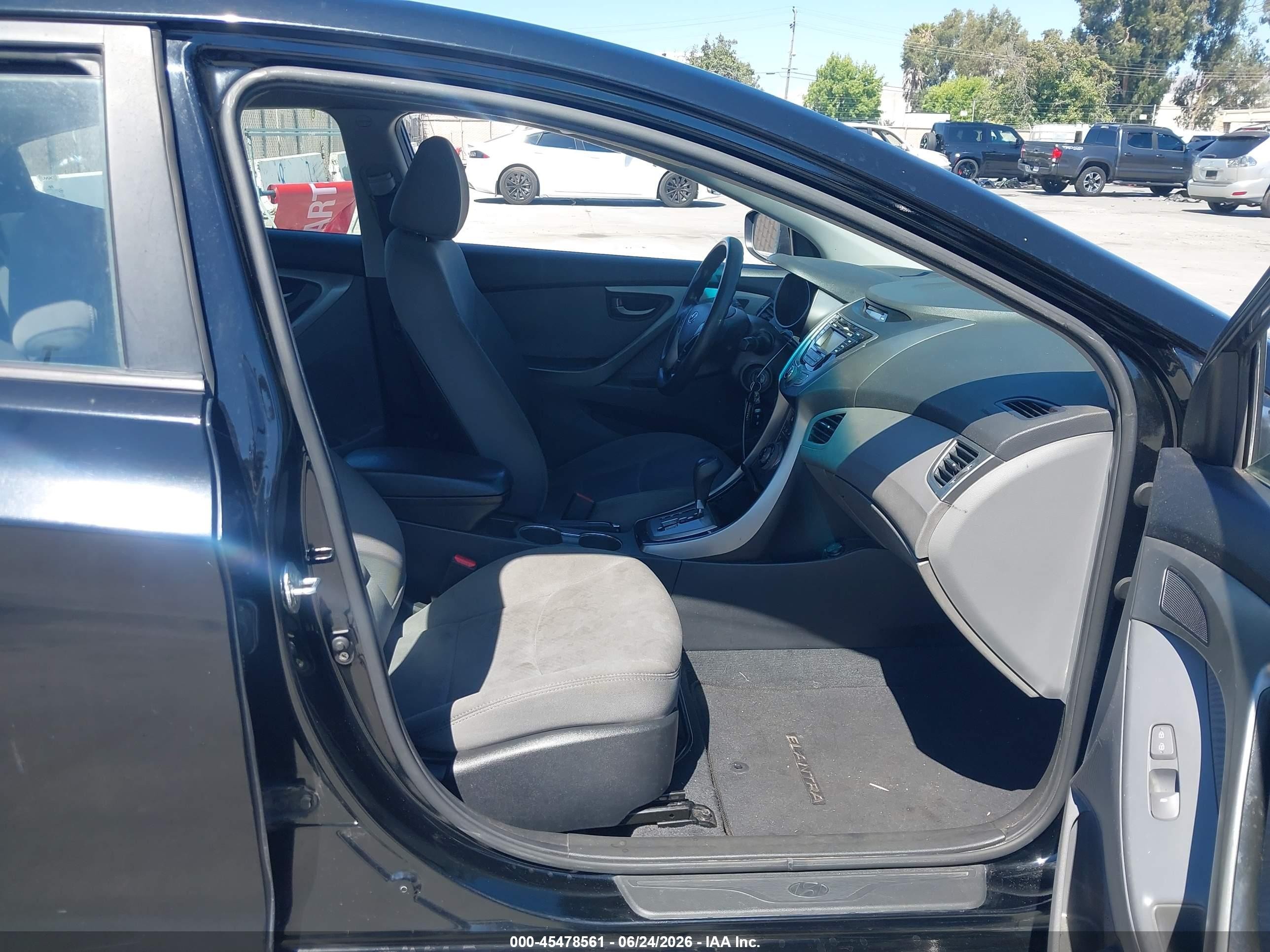 2013 Hyundai Elantra Gls Black vin: KMHDH4AE4DU558116