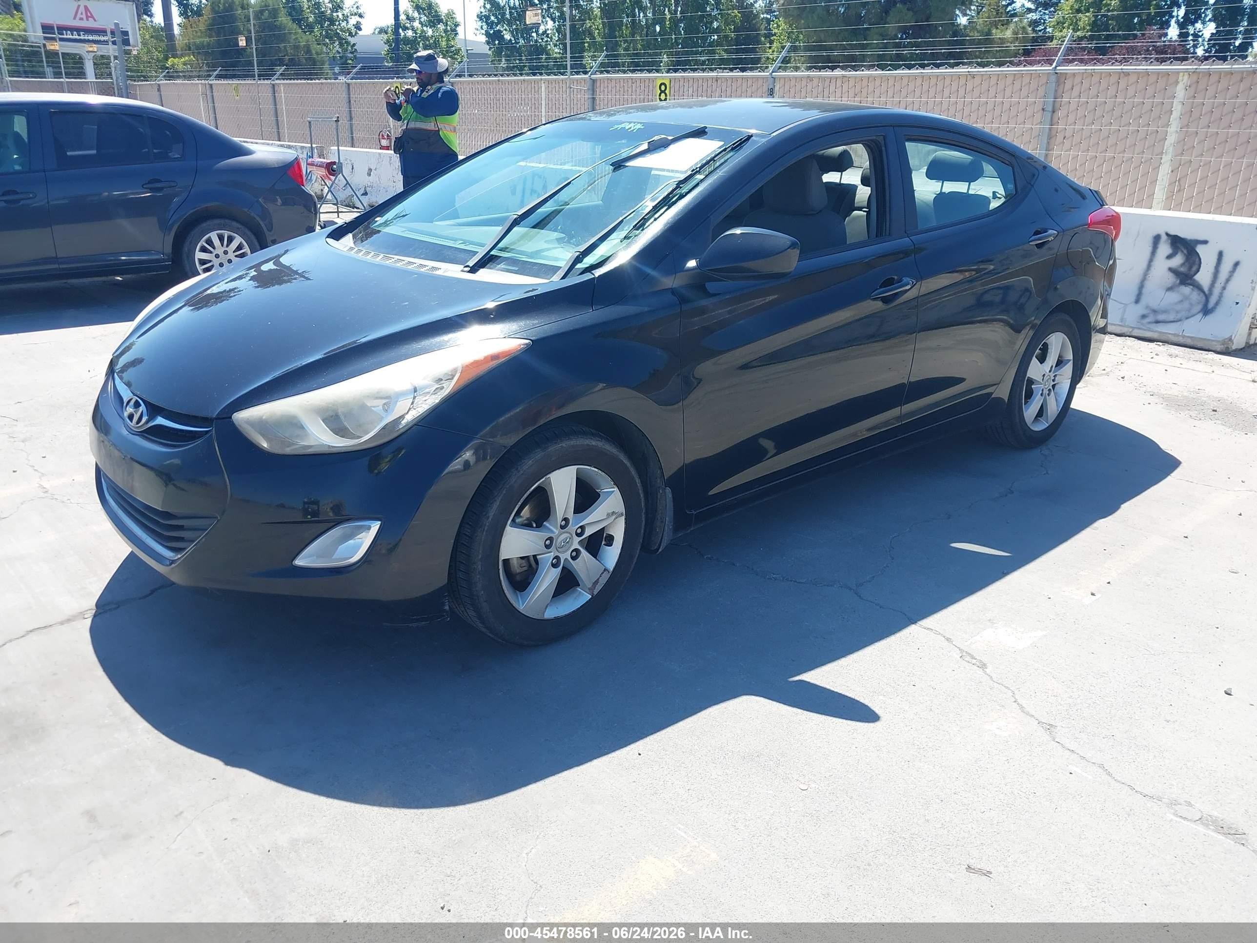 2013 Hyundai Elantra Gls Black vin: KMHDH4AE4DU558116