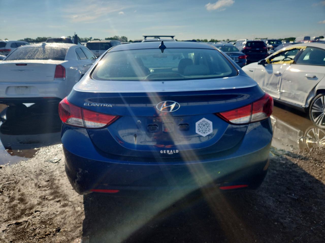 2013 Hyundai Elantra Gls Blue vin: KMHDH4AE4DU561243