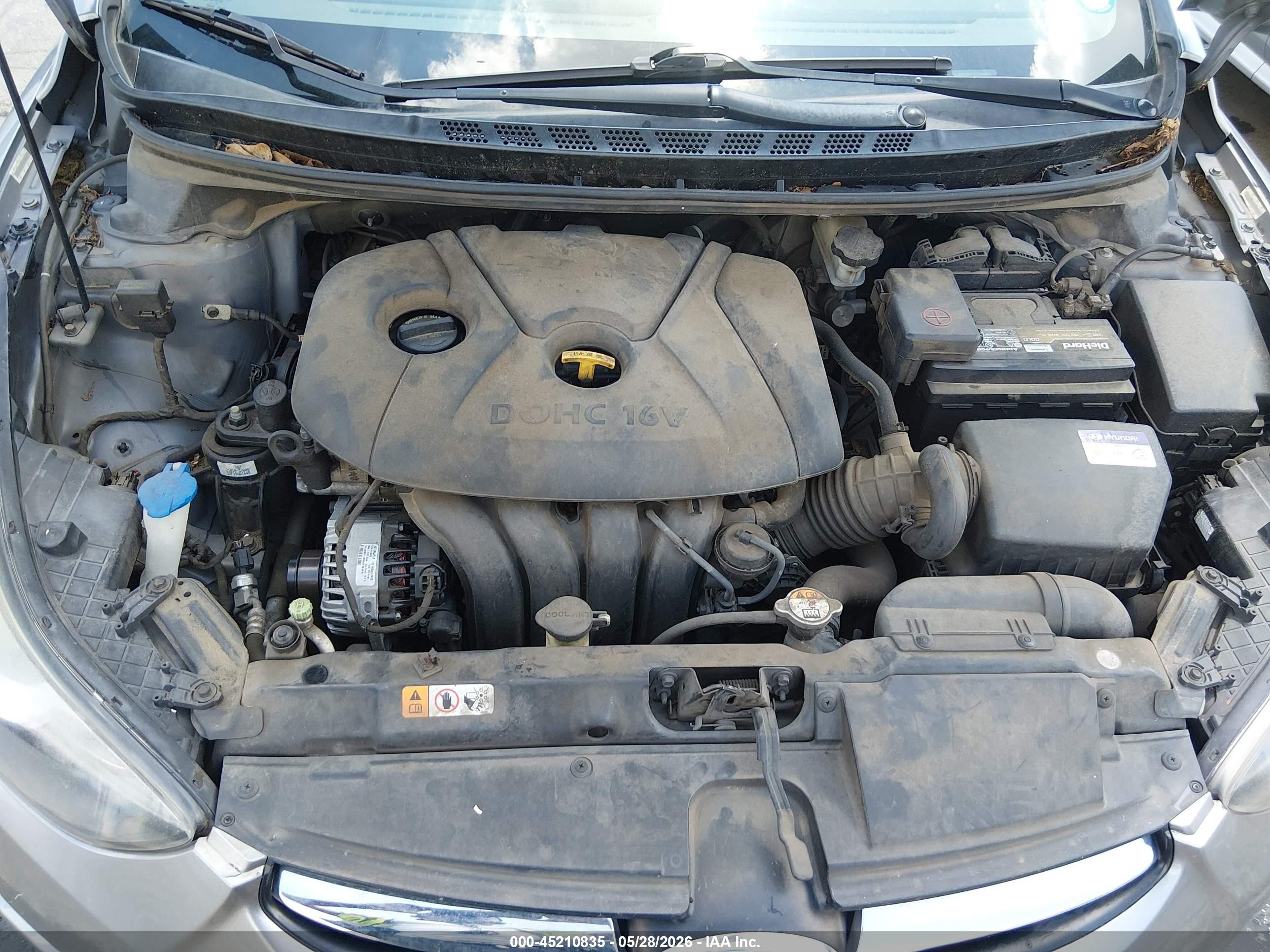 2013 Hyundai Elantra Gls Серебряный vin: KMHDH4AE4DU584361
