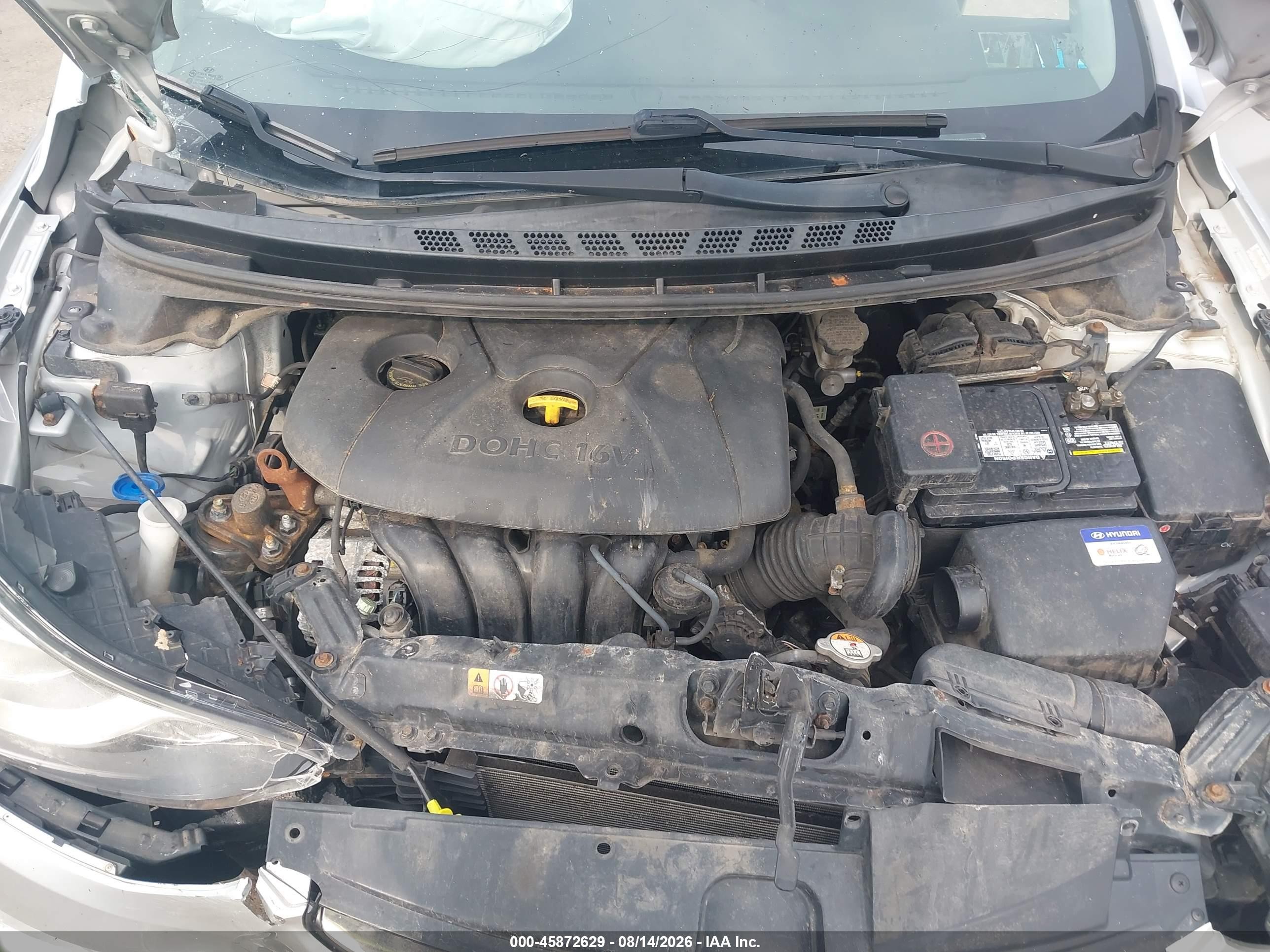 2013 Hyundai Elantra Limited Silver vin: KMHDH4AE4DU637558