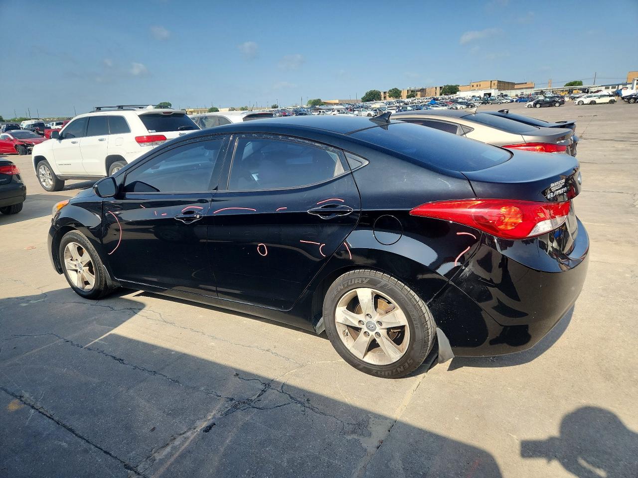 2013 Hyundai Elantra Gls Black vin: KMHDH4AE4DU653985