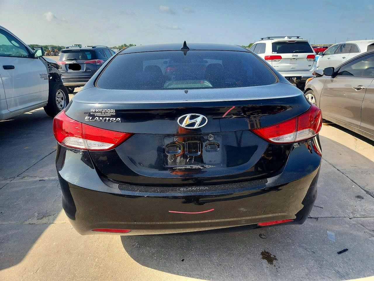 2013 Hyundai Elantra Gls Black vin: KMHDH4AE4DU653985
