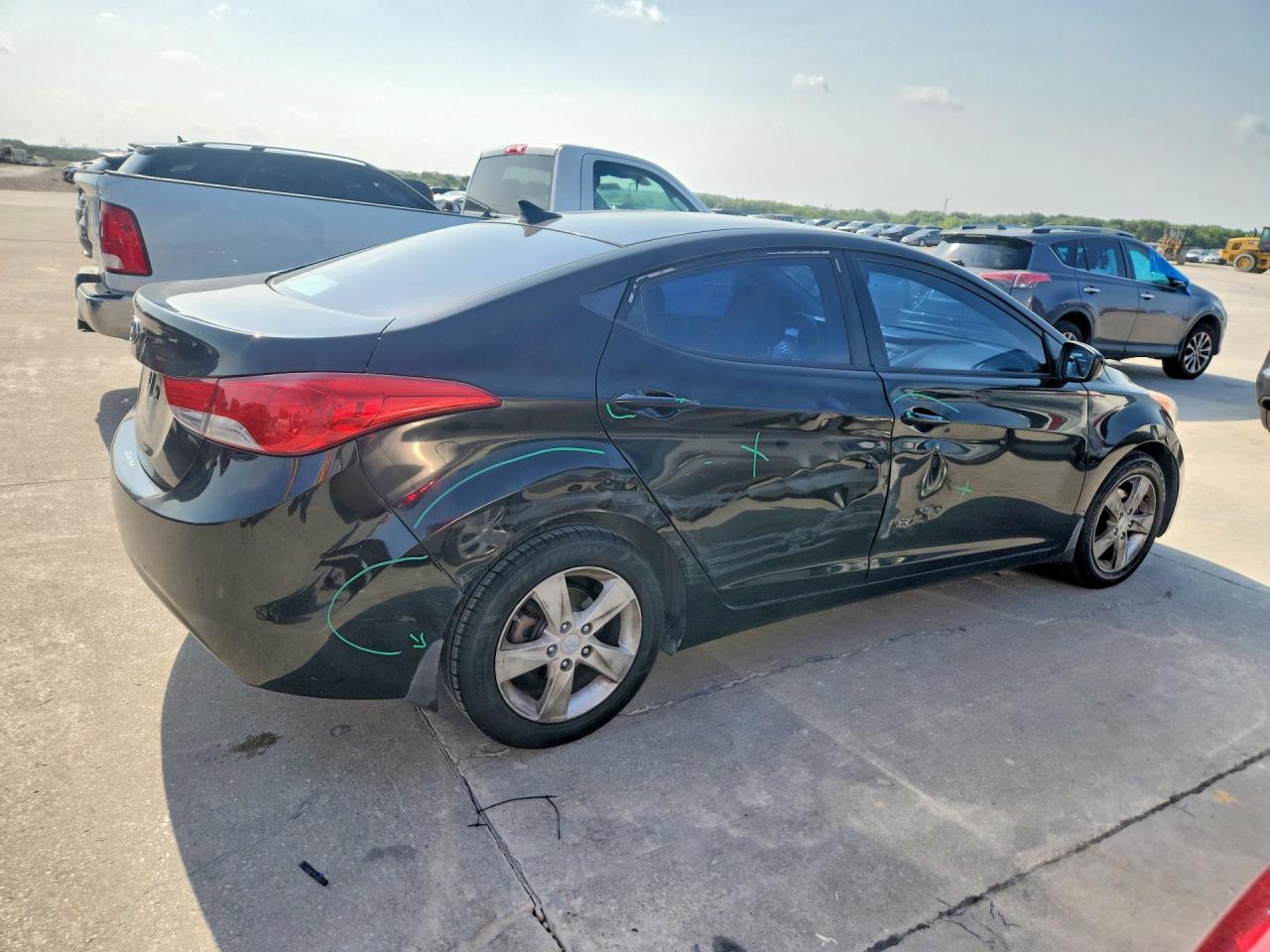 2013 Hyundai Elantra Gls Black vin: KMHDH4AE4DU653985
