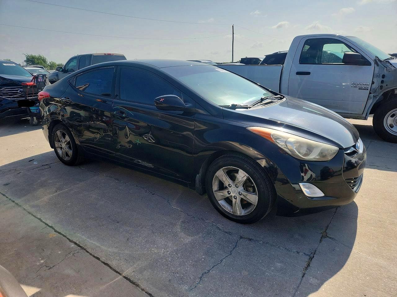 2013 Hyundai Elantra Gls Black vin: KMHDH4AE4DU653985