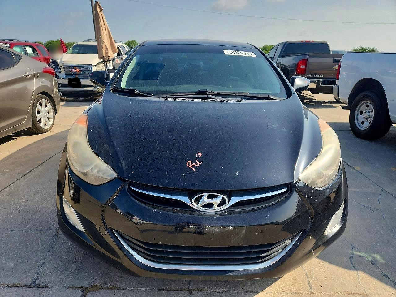 2013 Hyundai Elantra Gls Black vin: KMHDH4AE4DU653985