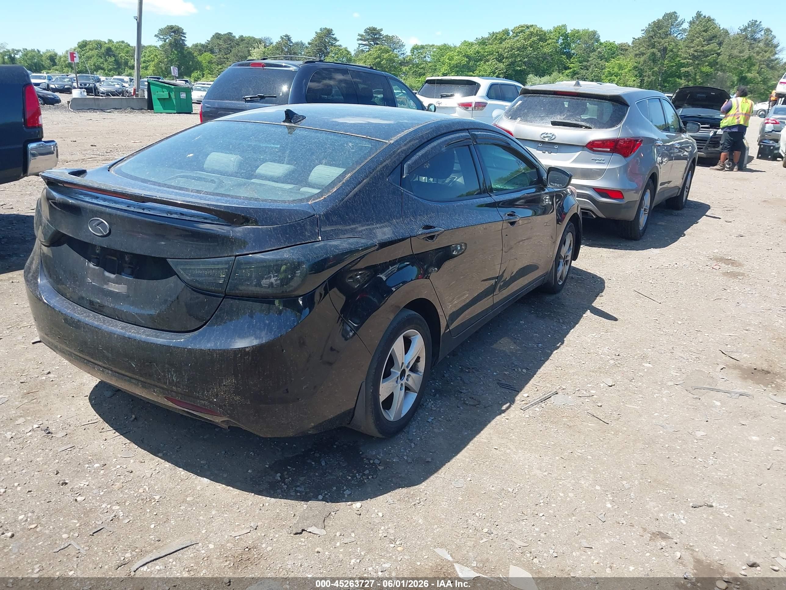 2013 Hyundai Elantra Gls Black vin: KMHDH4AE4DU656630