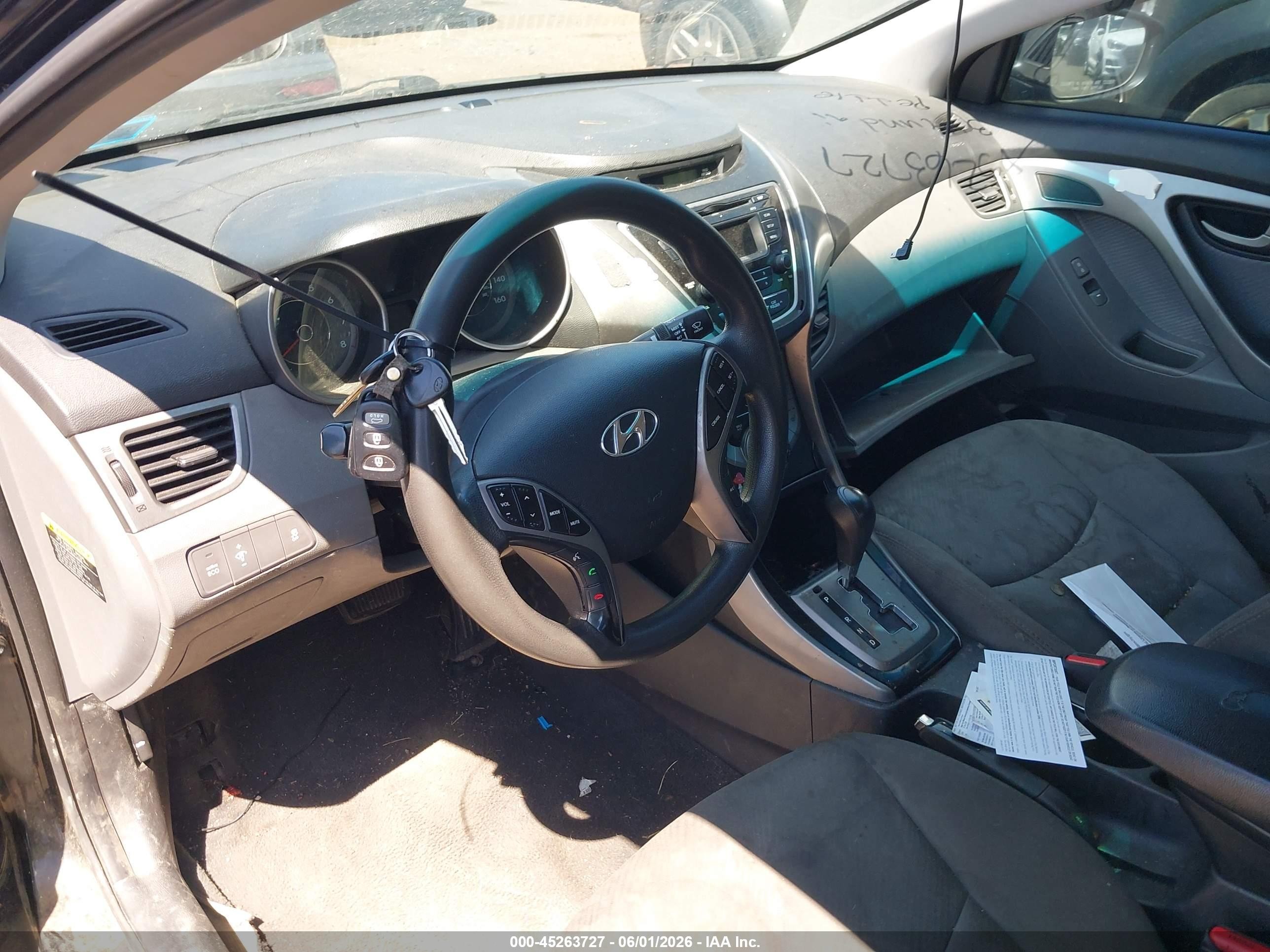 2013 Hyundai Elantra Gls Black vin: KMHDH4AE4DU656630