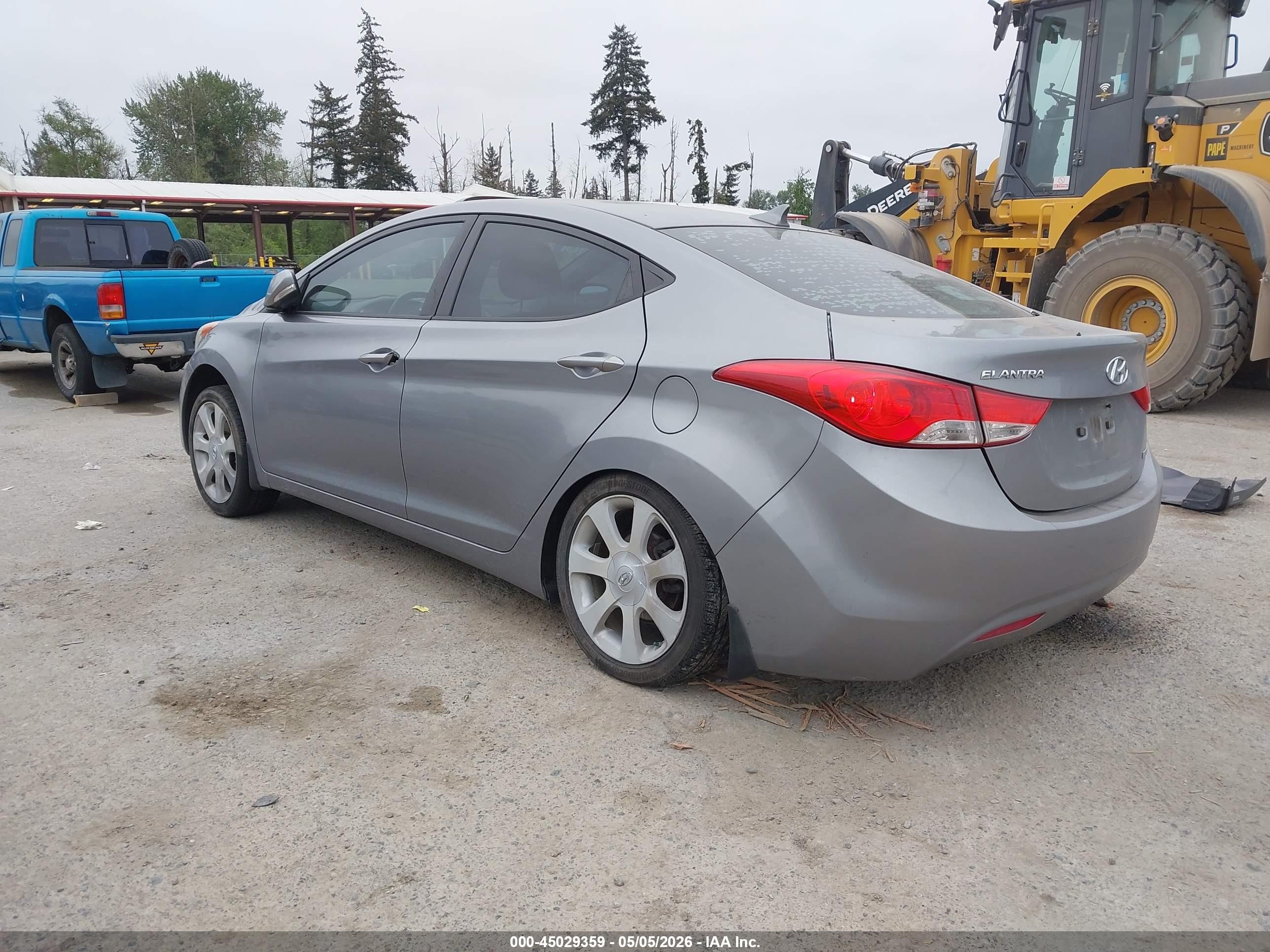 2013 Hyundai Elantra Limited Gray vin: KMHDH4AE4DU671094