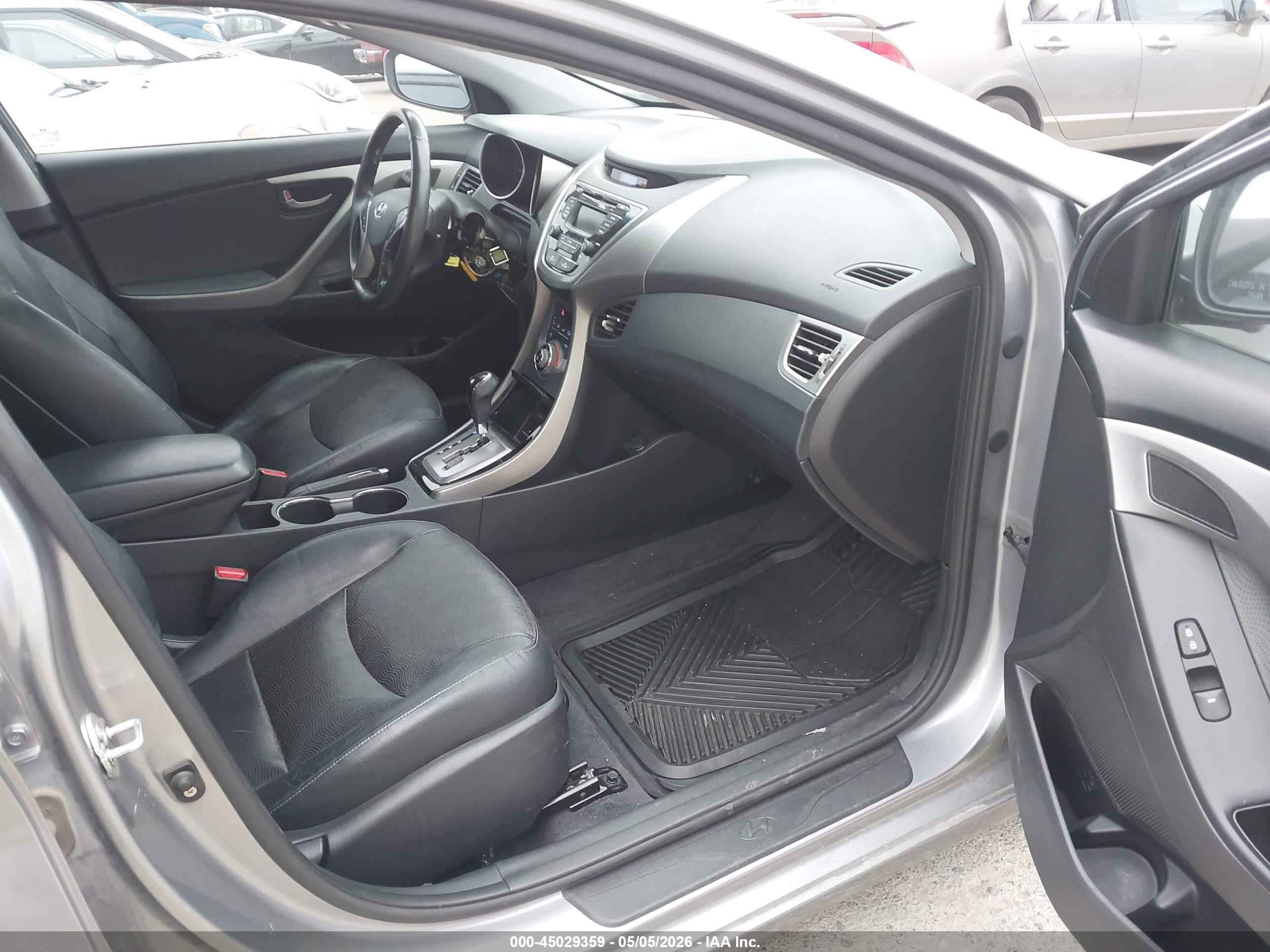 2013 Hyundai Elantra Limited Gray vin: KMHDH4AE4DU671094
