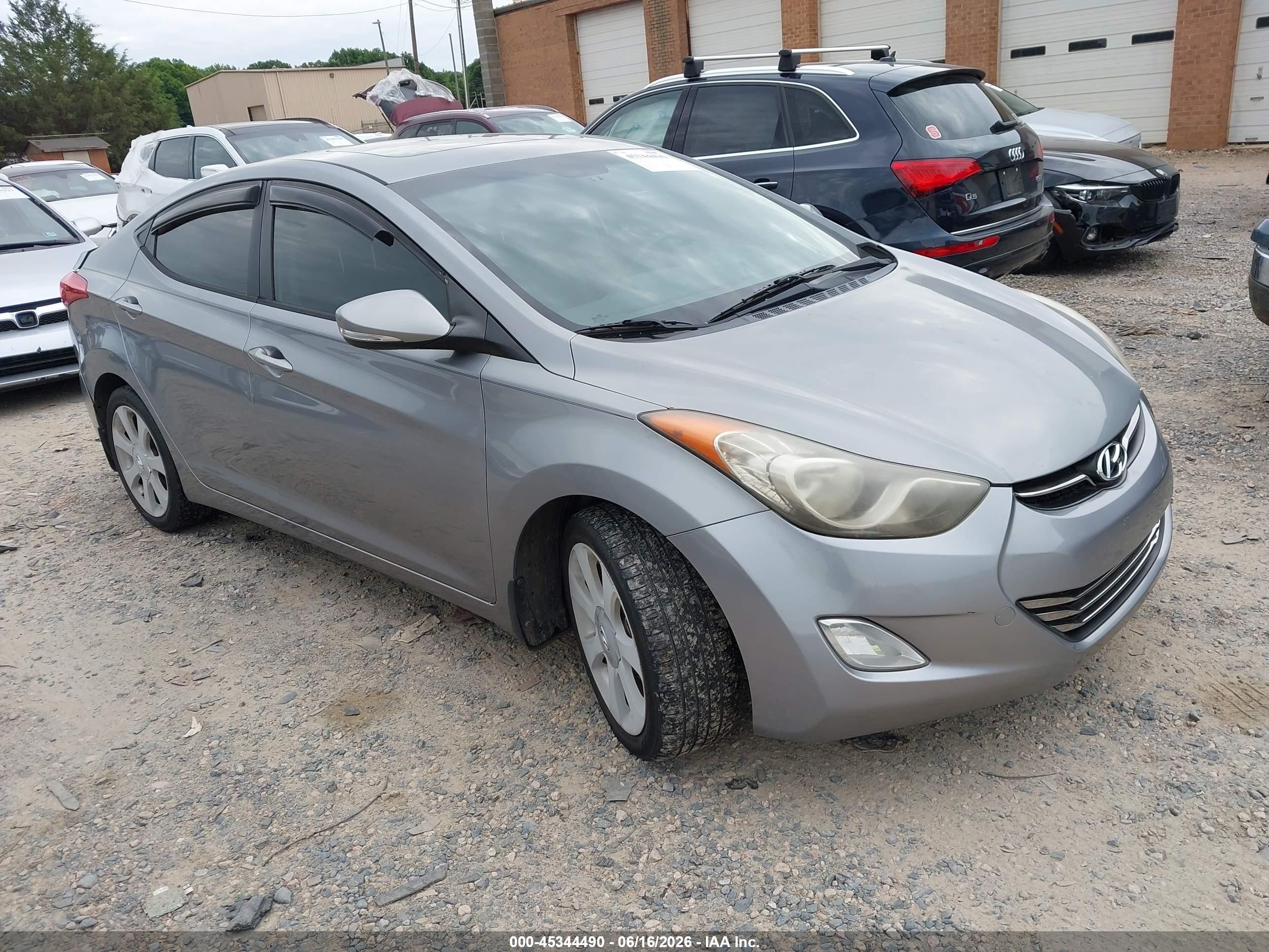2013 Hyundai Elantra Limited Серый vin: KMHDH4AE4DU687375
