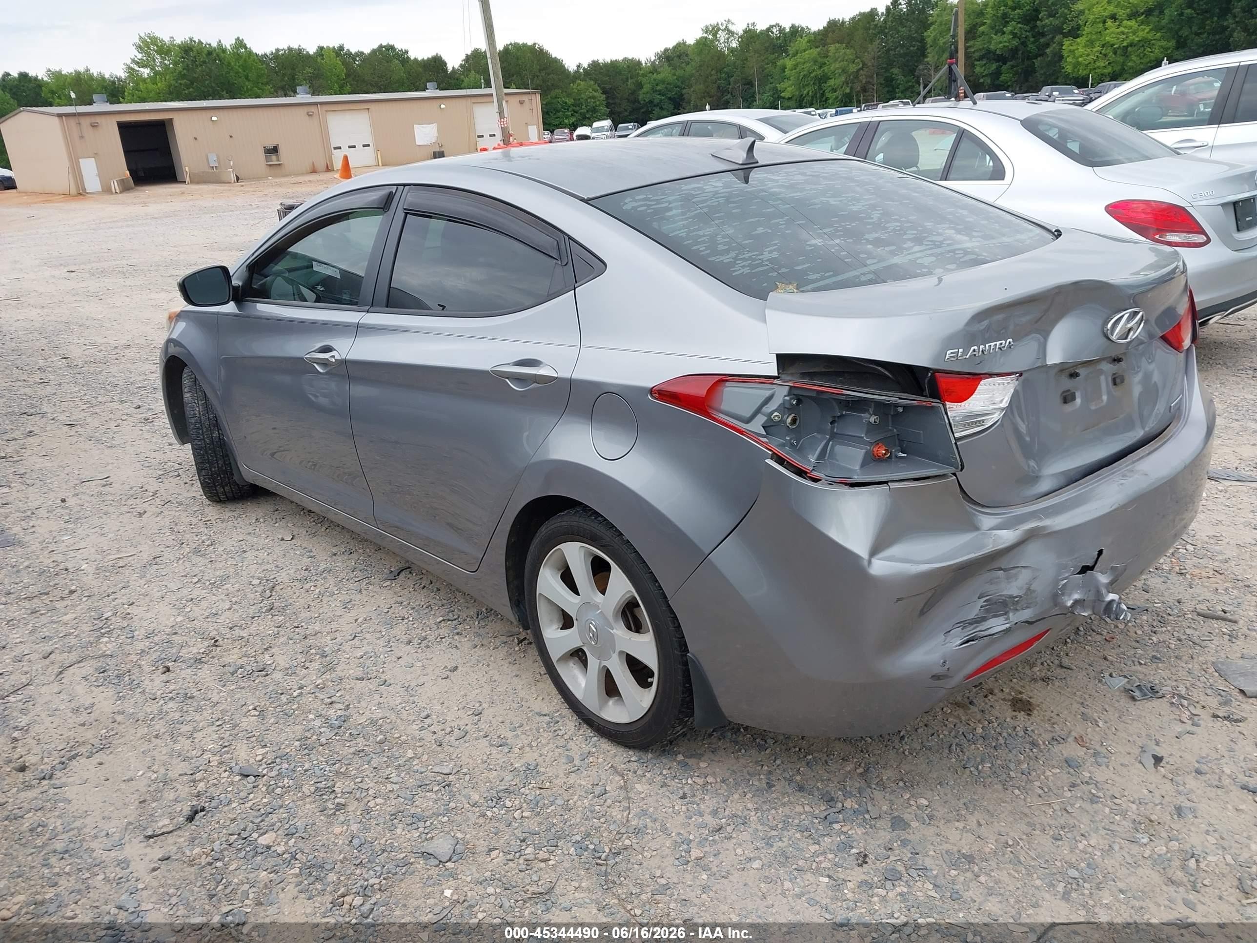 2013 Hyundai Elantra Limited Серый vin: KMHDH4AE4DU687375