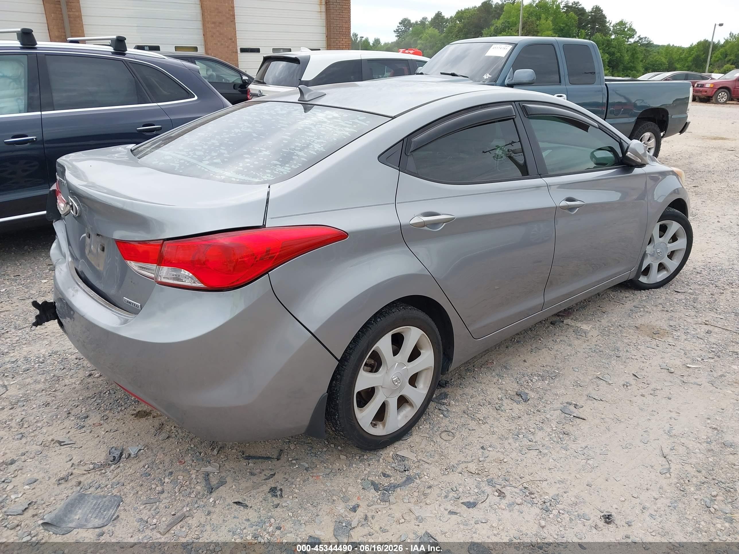 2013 Hyundai Elantra Limited Серый vin: KMHDH4AE4DU687375