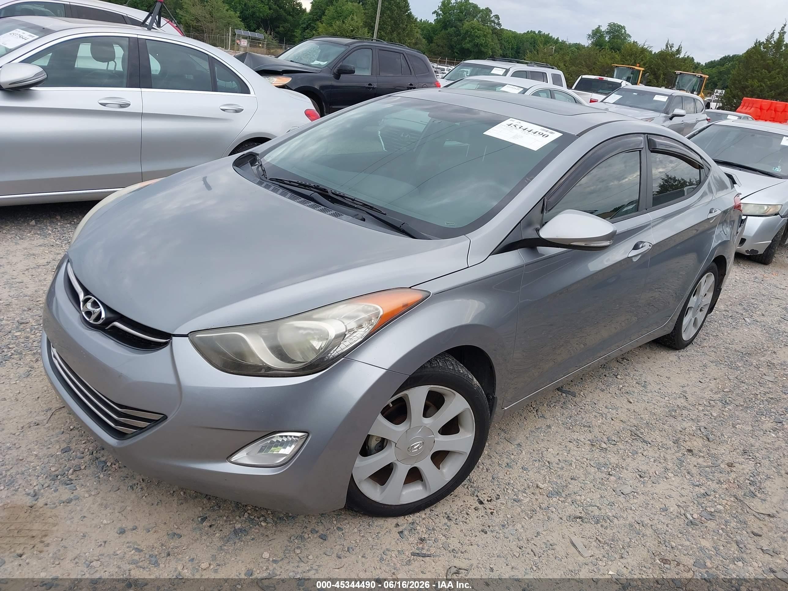 2013 Hyundai Elantra Limited Серый vin: KMHDH4AE4DU687375