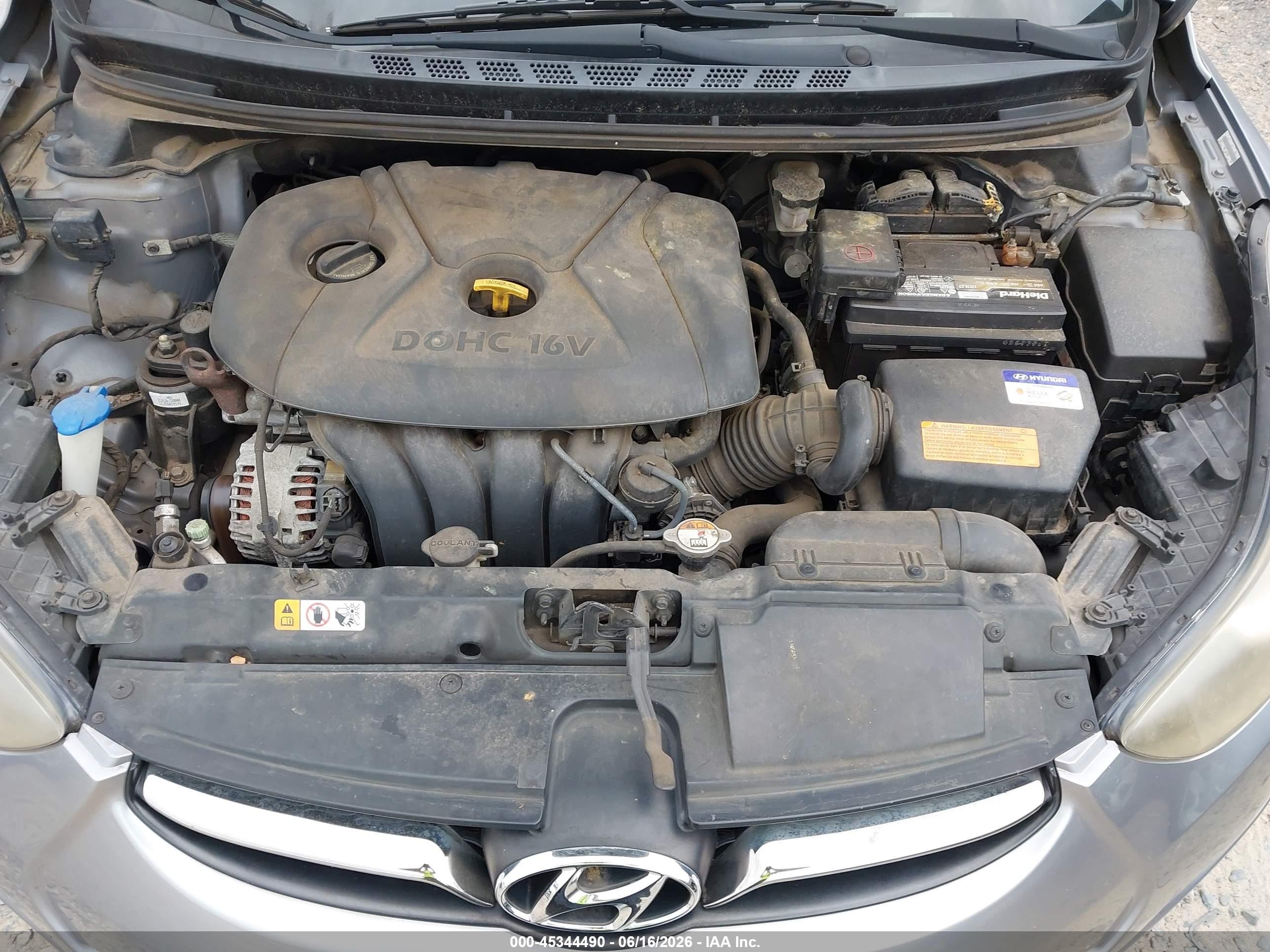 2013 Hyundai Elantra Limited Серый vin: KMHDH4AE4DU687375